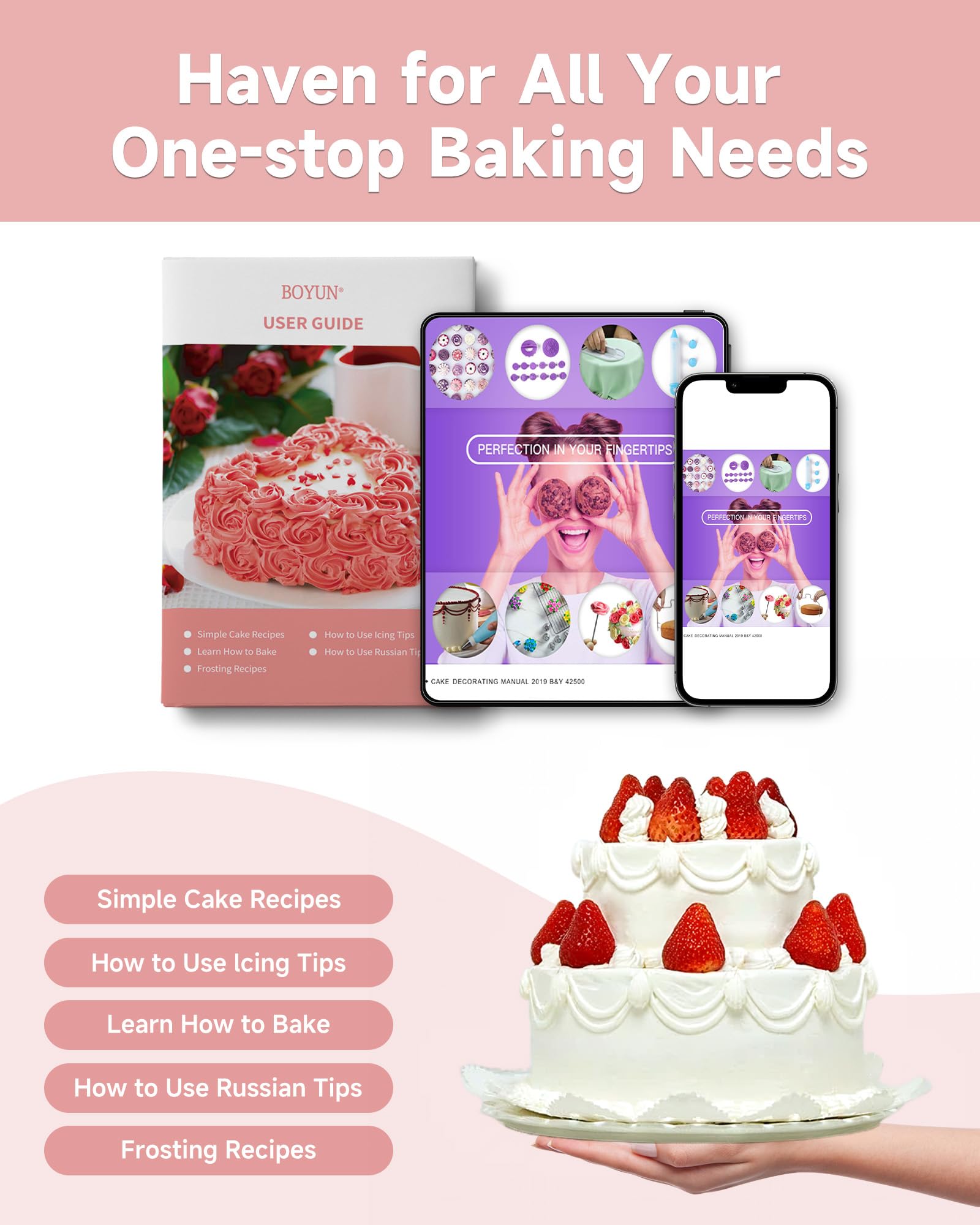 **227PCS Cake Decorating Kit with Cupcake Toppers, Rotating Turntable & Tools - Complete Baking Set for Beginners & Cake Lovers - Perfect for Birthday, Wedding & DIY Cake Decorating**