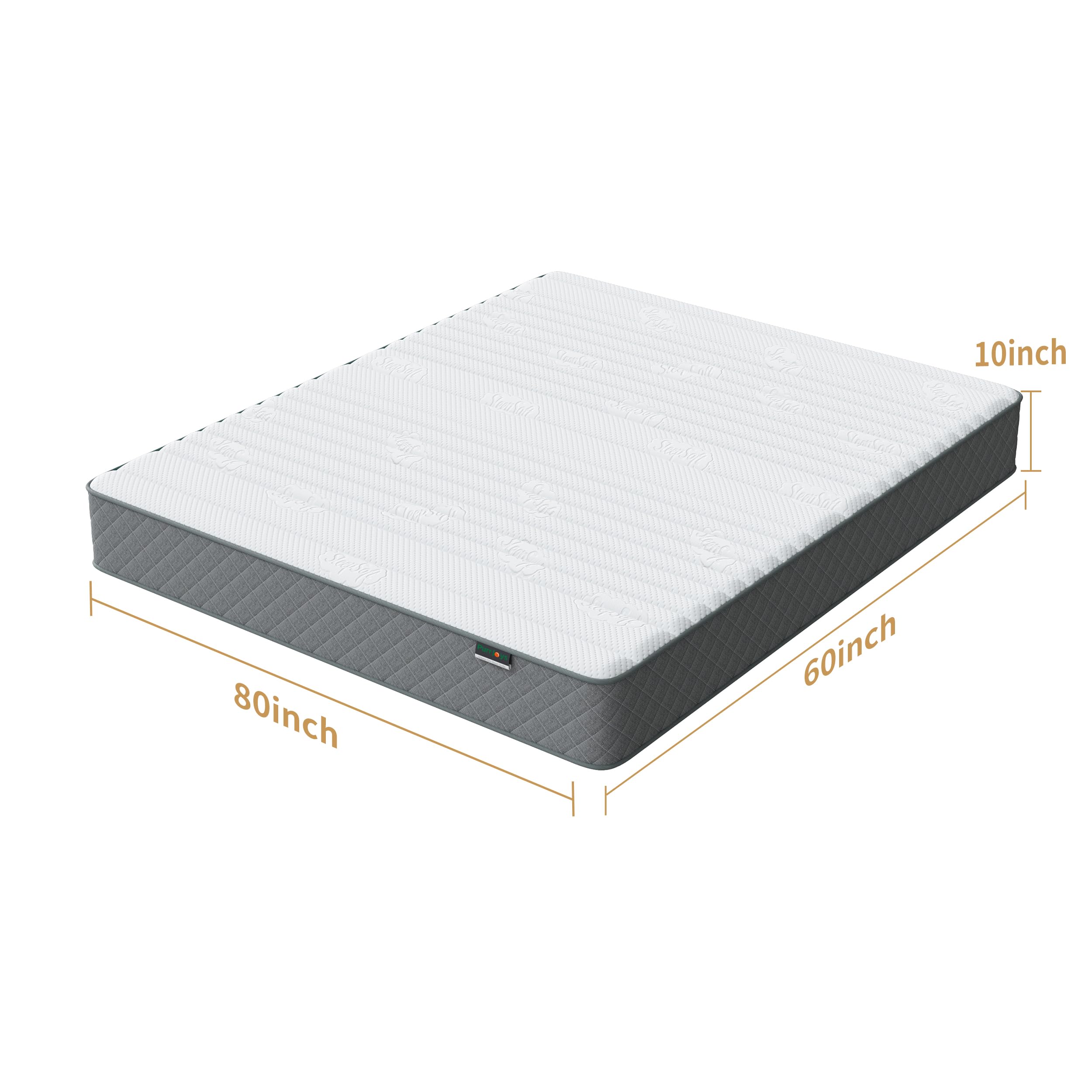 10 Inch Hybrid Memory Foam Queen Mattress in a Box - Medium Firm Support & Pressure Relief for Back Pain - Perfect for Guest Rooms, Master Bedrooms & Dorm Essentials