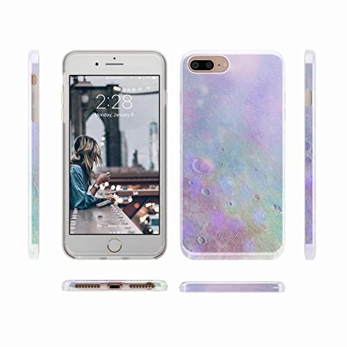 Casely iPhone 6/7/8 Plus Case - Pastel Marble Moon Design | Slim Protective Cover for iPhone 6 Plus/7 Plus/8 Plus | Perfect for Everyday Use, Work & Travel