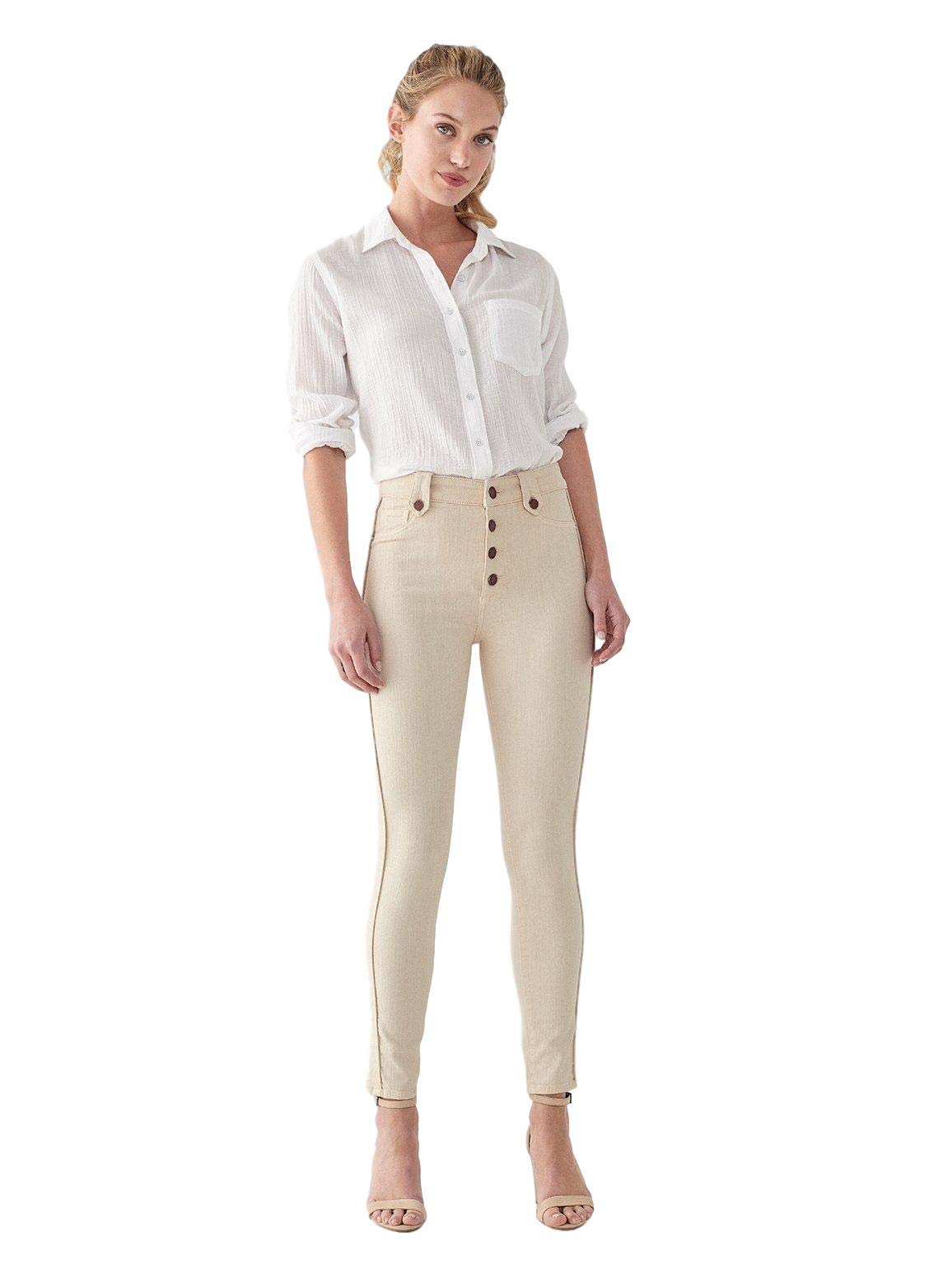 DL1961 Women's Farrow Instaslim High Rise Skinny Jeans - Stretch Denim Pants for Everyday Comfort | Perfect for Work, Casual Outings & Date Nights