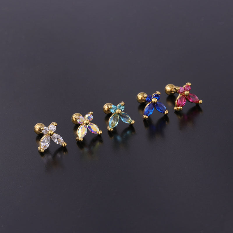 20G Cartilage Tiny Stud Earrings - Butterfly Design Stainless Steel Earrings for Women | Perfect for Daily Wear, Parties & Gifts