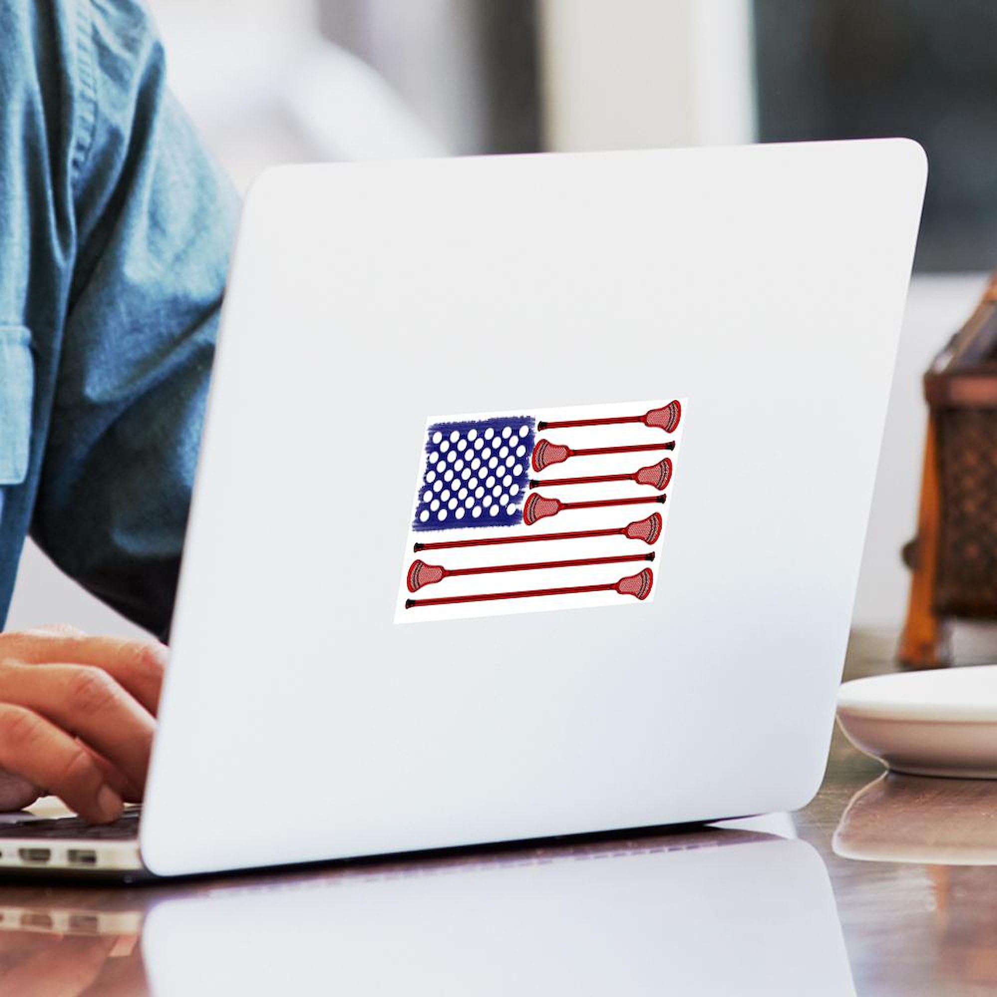 Lacrosse America's Game Rectangle Sticker - Durable Car Bumper Decal for Sports Fans, Vehicles & Laptops | Perfect for Tailgating, School Spirit & Team Pride