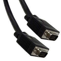 QualConnect Plenum VGA Cable 35ft - HD15 Male to Male Shielded Coaxial Video Cable for High-Definition Displays | Perfect for Office Computers, Home Theaters & Conference Room Projectors