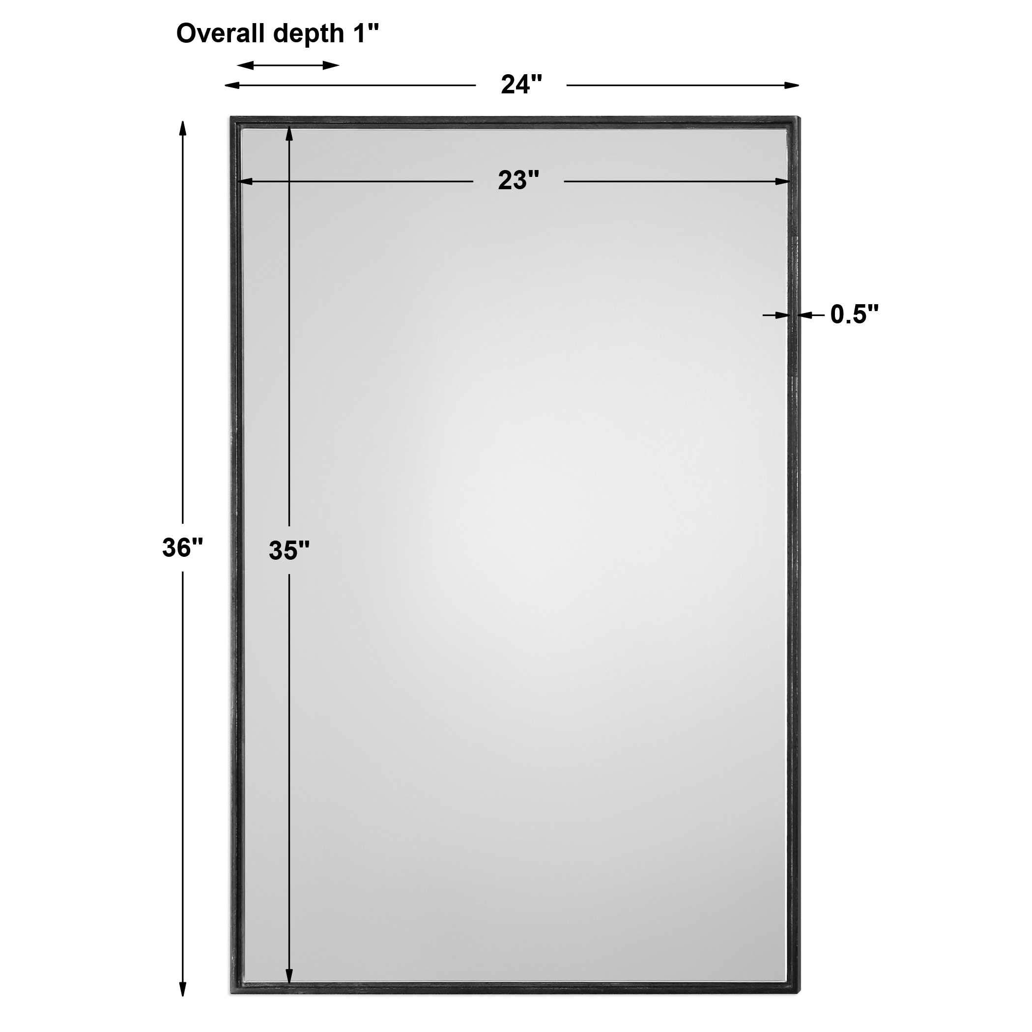 Spinner Moss & Fig Metro Contemporary Oil Rubbed Bronze Wall Mirror - 24x36 Inch Rectangle Glass Panel with Bronze Frame - Perfect for Living Room, Bedroom, or Entryway Decor