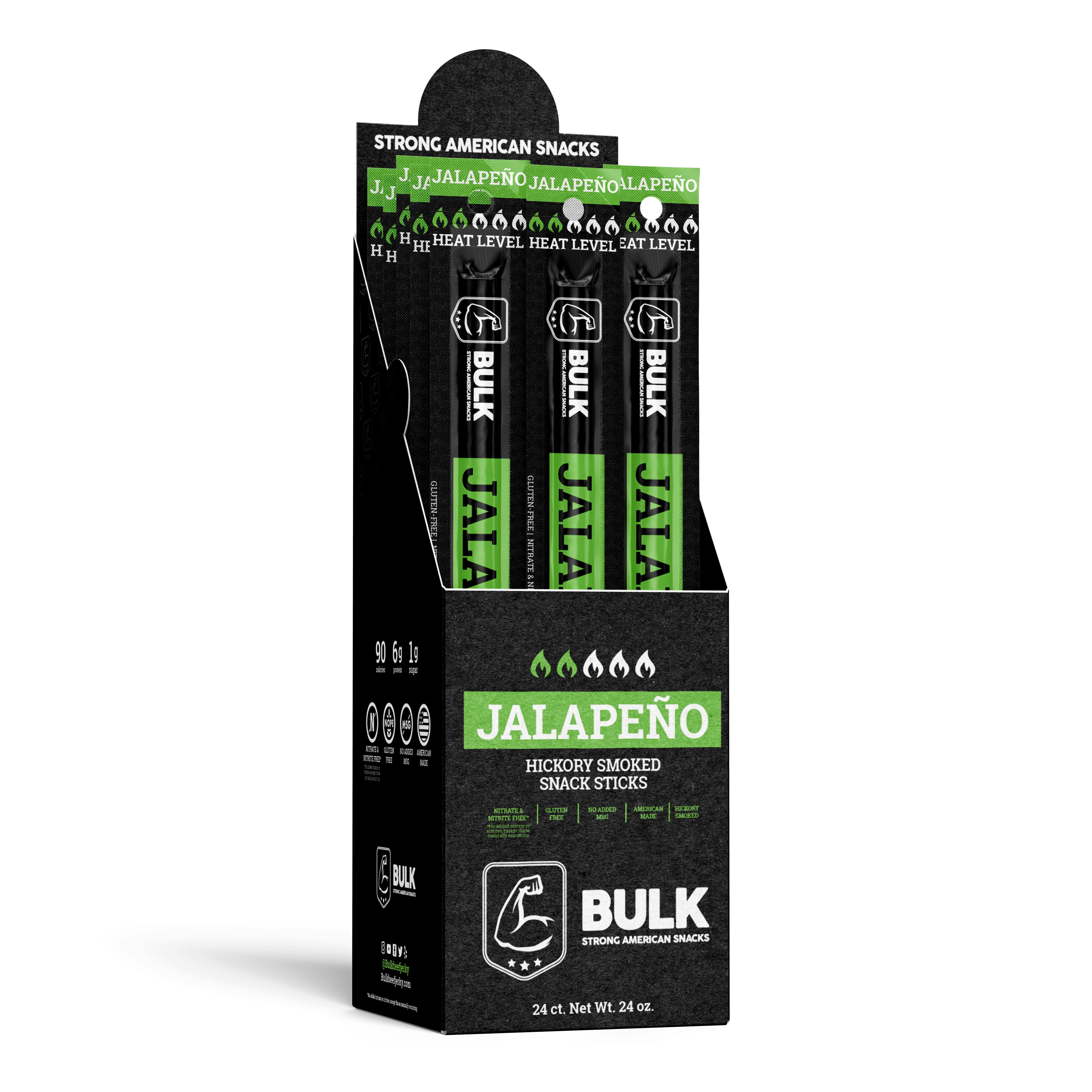 Spicy Jalapeño Beef Snack Sticks - High Protein, Low Carb Keto-Friendly Jerky - Perfect for Hiking, Camping & On-the-Go Snacking
