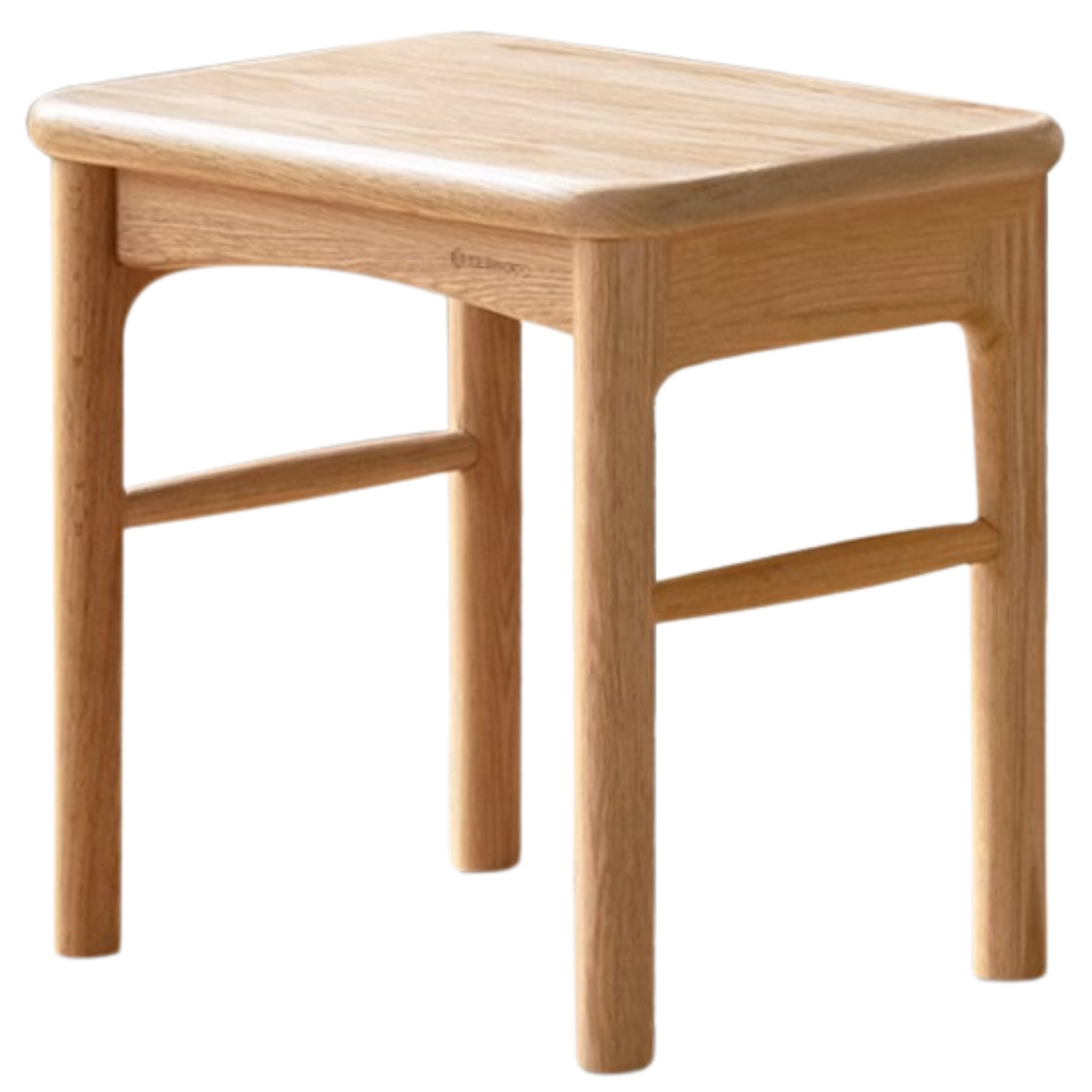 Solid Oak Wood Modern Soft Tea Stool - Comfortable & Stylish Footrest Ottoman for Living Room, Bedroom, or Tea Ceremony