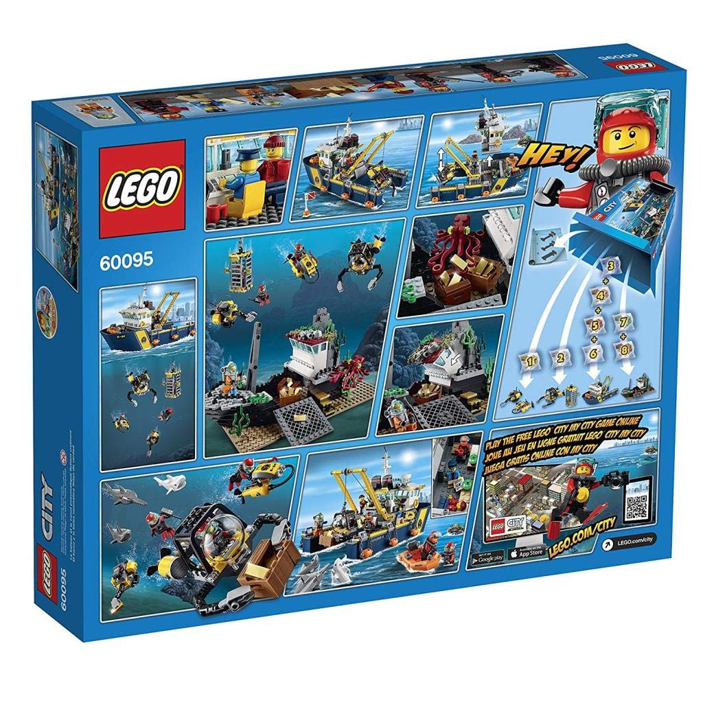 LEGO City 60095 Deep Sea Exploration Ship Building Kit - STEM Toy for Kids Ages 6-12 - Creative Ocean Adventure Playset for Underwater Discovery & Role Play