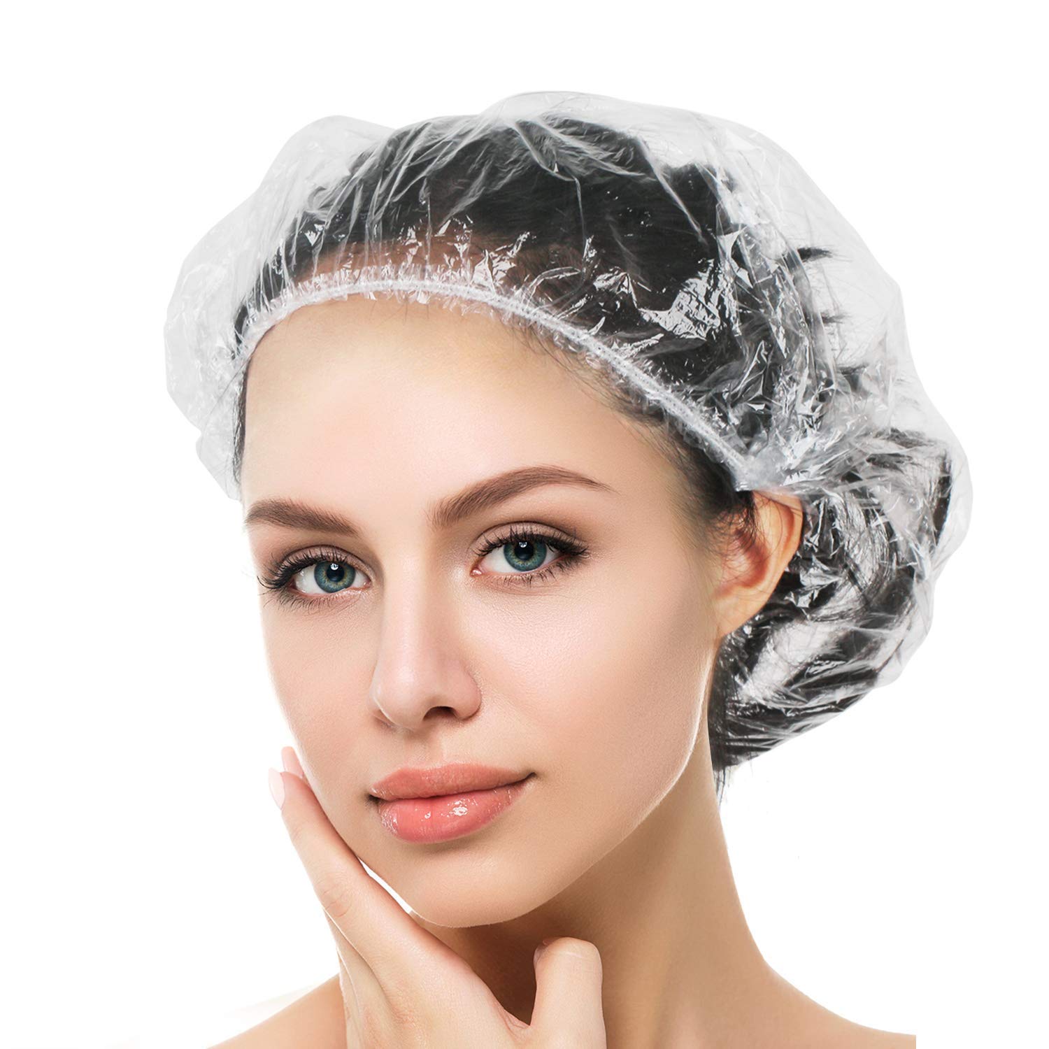 50PCS Disposable Shower Caps for Travel & Spa | One Size Fits All | Hotel & Home Hair Care Essentials | Deep Conditioning & Cleaning Protection | Waterproof Shower Cap for Women & Men (Pack of 50) - Perfect for Hotels, Gyms, Salons & Home Use