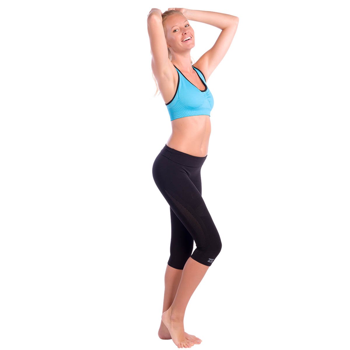 Zensah High Waisted Capris - Women's Compression 3/4 Tights for Running, Yoga & Workout | High Rise Compression Pants for Athletic Performance & Fitness Training | Perfect for Gym, Jogging & Active Lifestyle