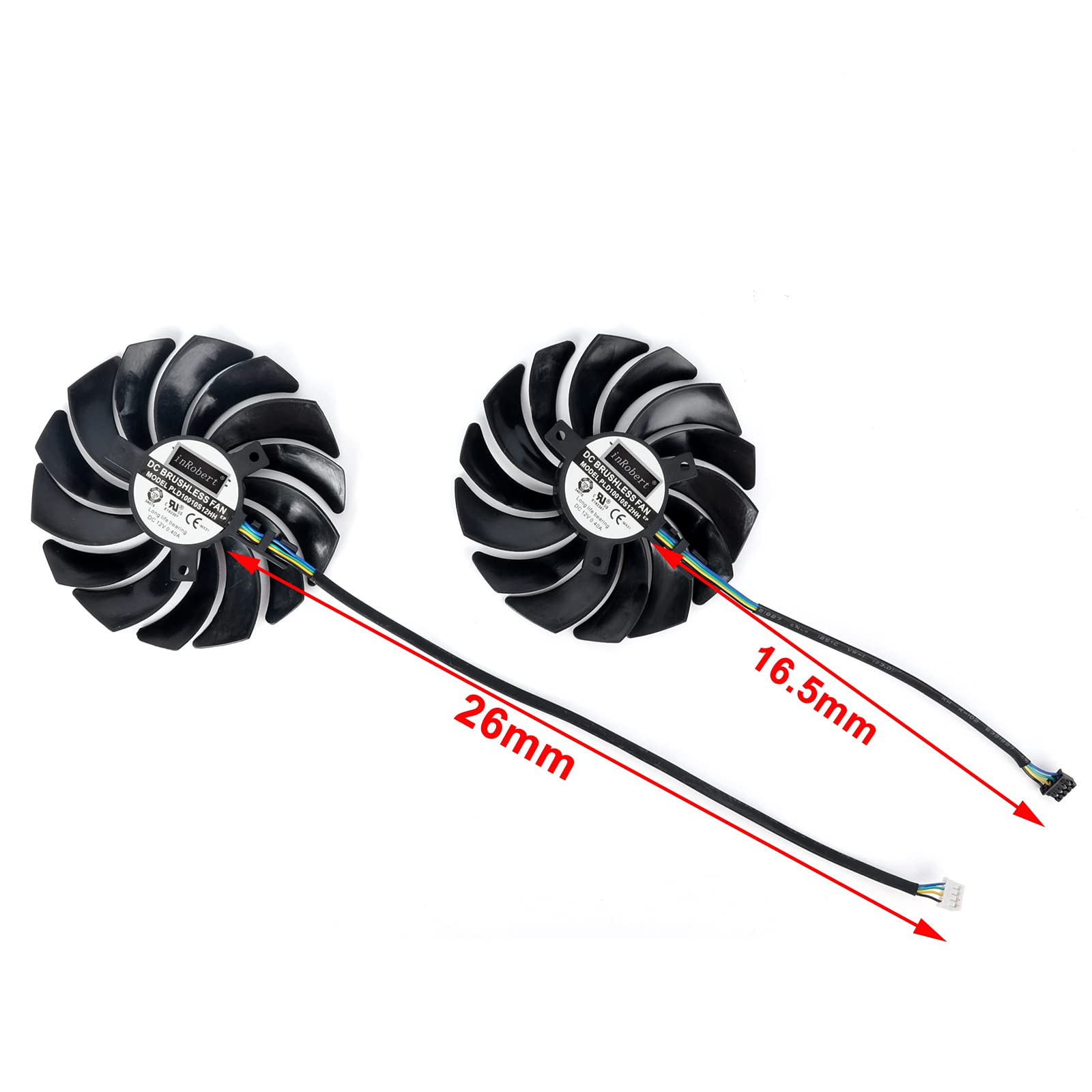 inRobert 95mm PLD10010S12HH Replacement GPU Cooling Fan for MSI RTX 3060 Ti/RTX 3070 VENTUS 2X Graphics Cards - Compatible with RTX3060 RTX3070 - Perfect for Gaming PC, Mining Rig & Workstation Cooling