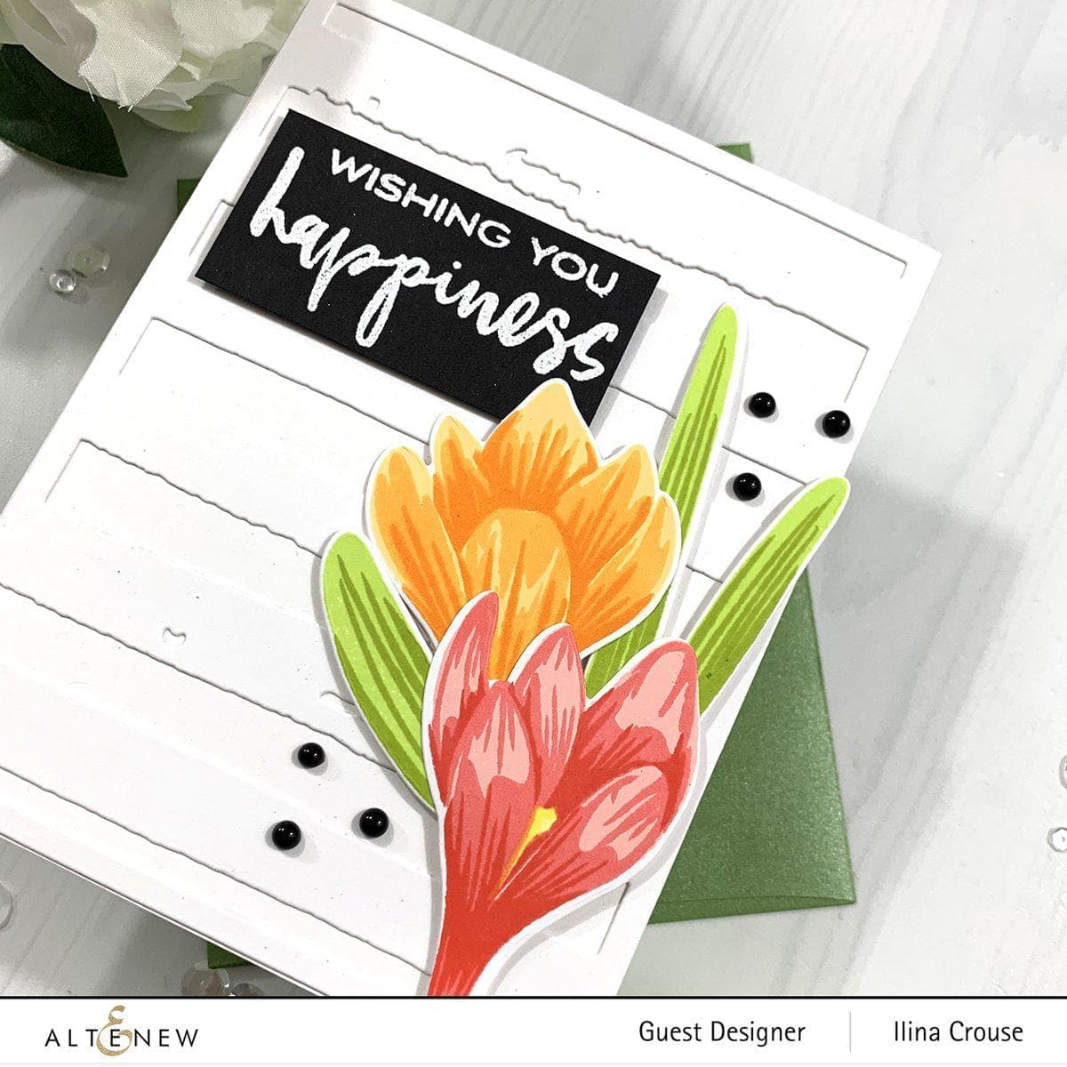 Build A Flower: Crocus Layering Stamp & Die Set for Card Making, Scrapbooking & DIY Paper Crafts - Floral Stamps for Handmade Greeting Cards & Home Decor