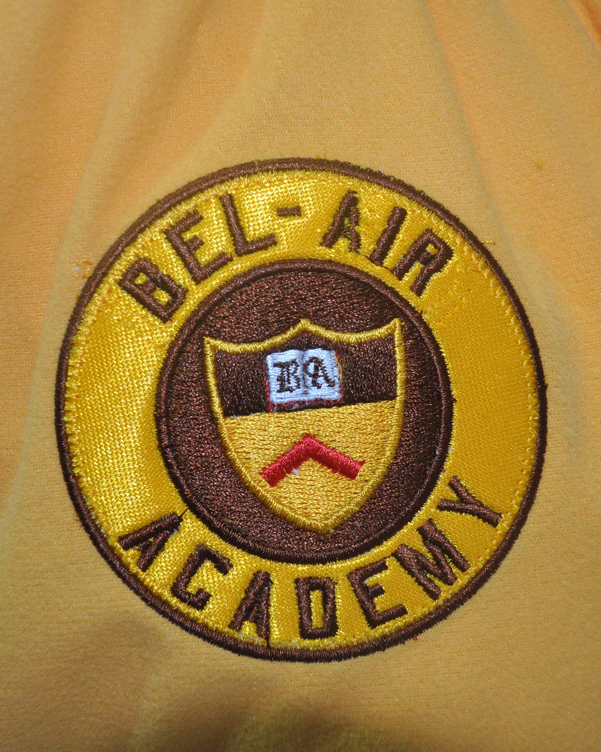 Borizcustoms Bel-Air Academy Letterman Varsity Jacket - Fresh Prince Yellow | 90s Retro Style, Hip Hop Fashion, Vintage Outfit for Cosplay & Halloween