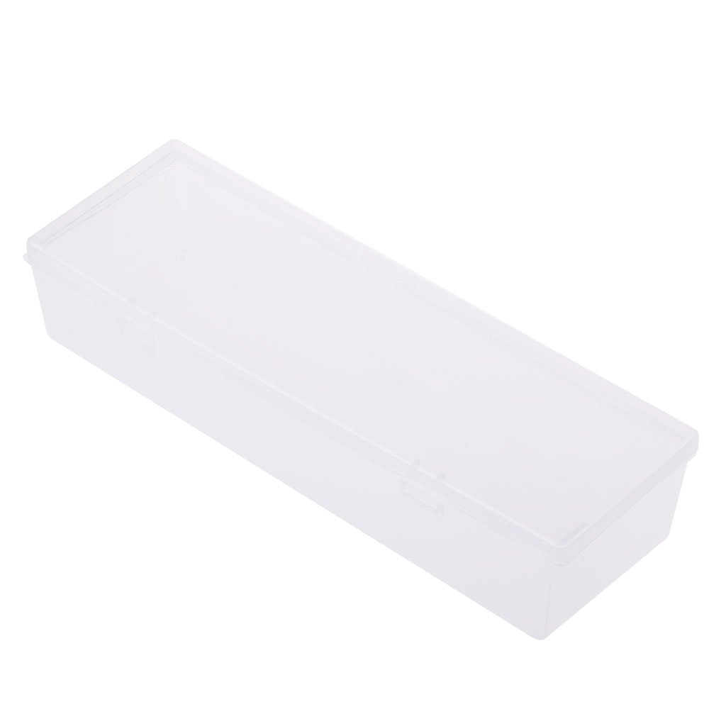 RUZYY Clear Plastic Storage Box - Rectangular Jewelry Organizer Case with Lid for Beads, Rings, Earrings & Small Accessories - Perfect for Crafting, Travel & Home Organization