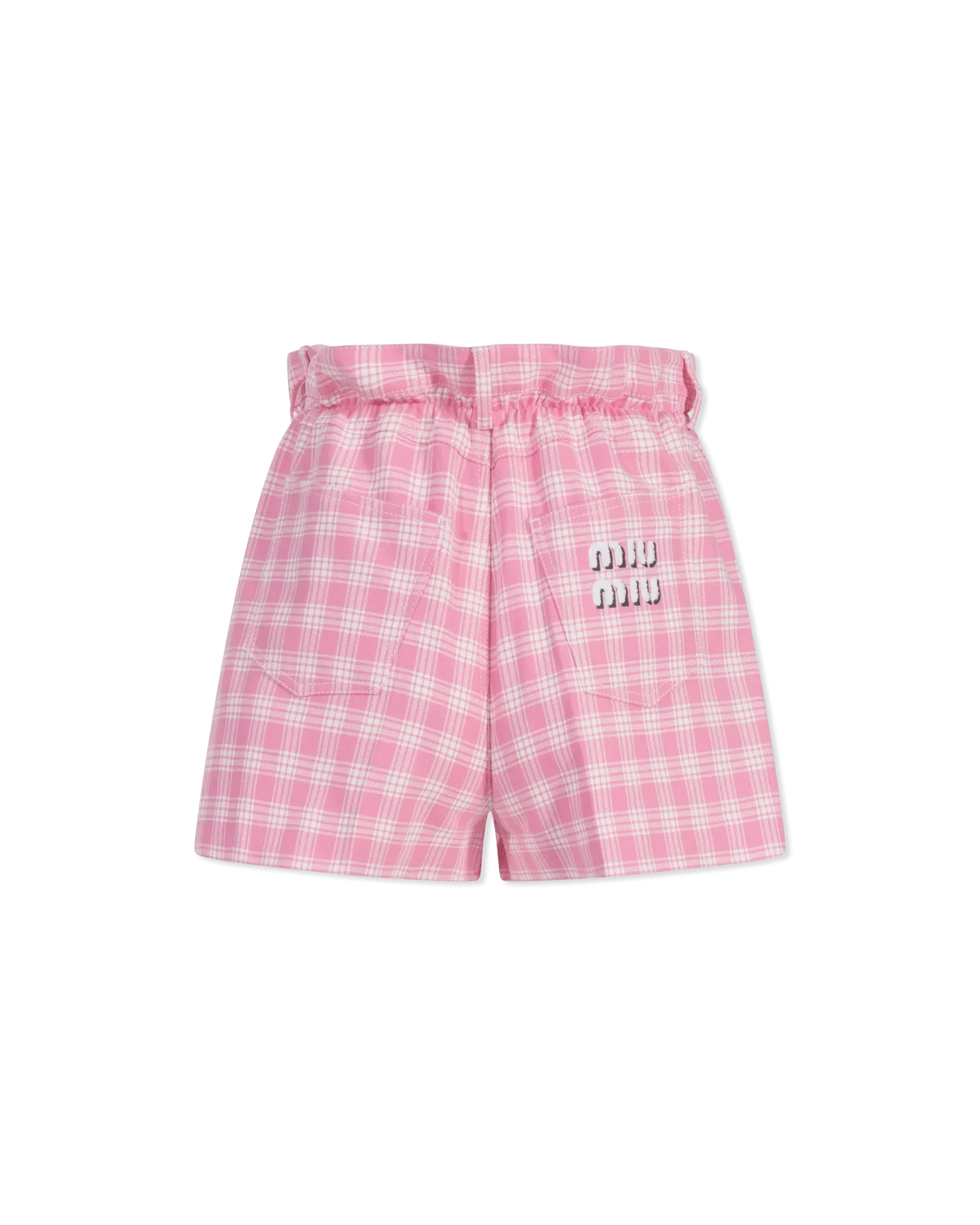 Trendy High Waisted Checkered Mini Shorts for Women - Comfortable Stretchy Denim Shorts with Pockets - Perfect for Summer, Beach, and Casual Outfits