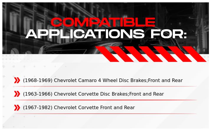 R1 Concepts Complete Front & Rear Brake Kit with Ceramic Pads & Rotors - Fits 1963-1982 Chevrolet Corvette, 1968-1969 Camaro - High Performance Braking for Classic Car Restoration & Street Racing
