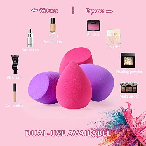 TWIREY Makeup Blender Sponge - Seamless Liquid Foundation, Powder & Cream Blending - Streak-Free Beauty Sponge for Flawless Makeup Application - Perfect for Everyday Use & Professional Makeup Looks
