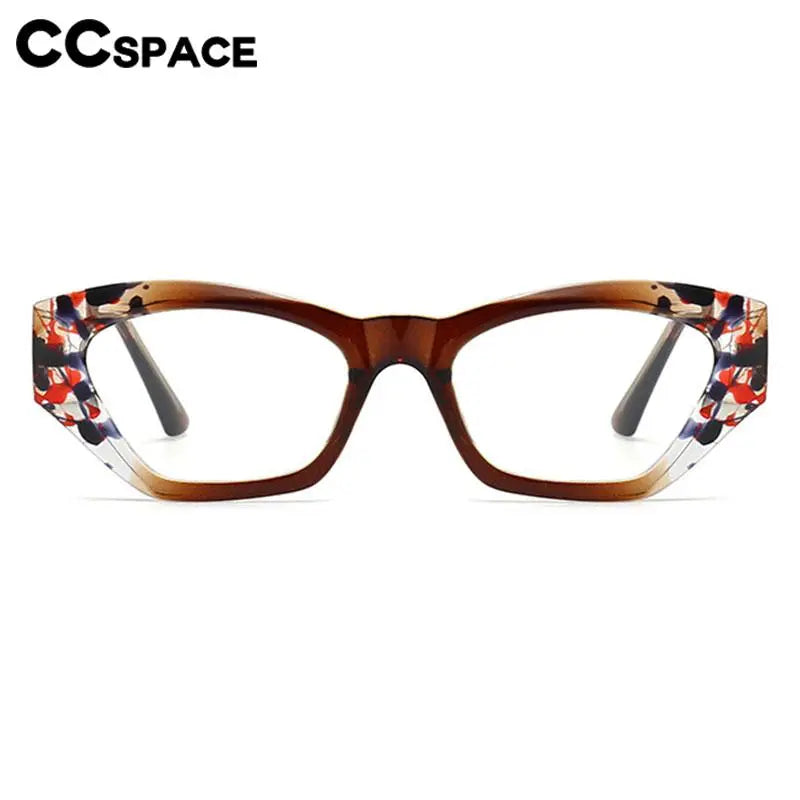 CCspace Unisex Full Rim Cat Eye Titanium Eyeglasses Frame - Lightweight TR90 Material (Model 56842) - Perfect for Reading, Work & Fashion Accessories