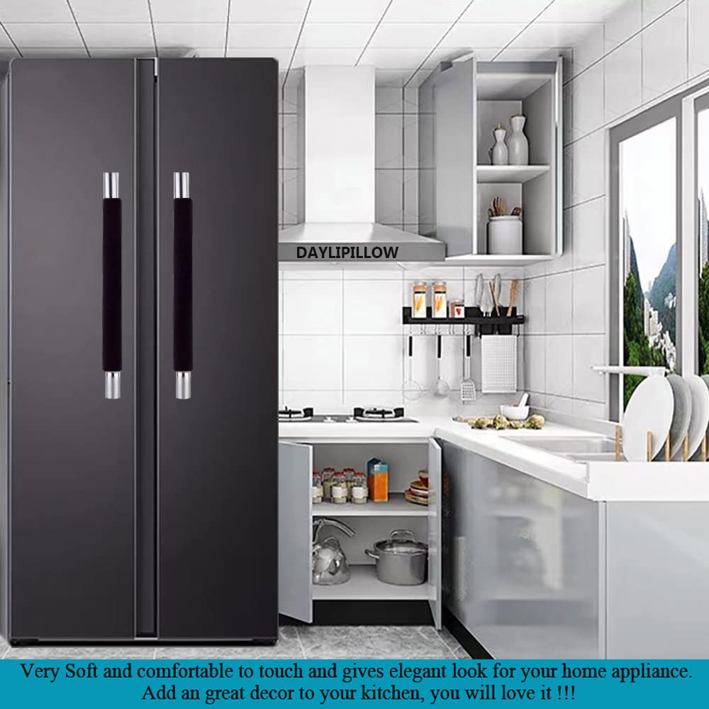 Refrigerator Handle Covers - 4 Pack Kitchen Appliance Handle Protectors for Microwave, Fridge & Dishwasher | Soft Grip, Easy to Clean | Perfect for Home, Office & Restaurant Use