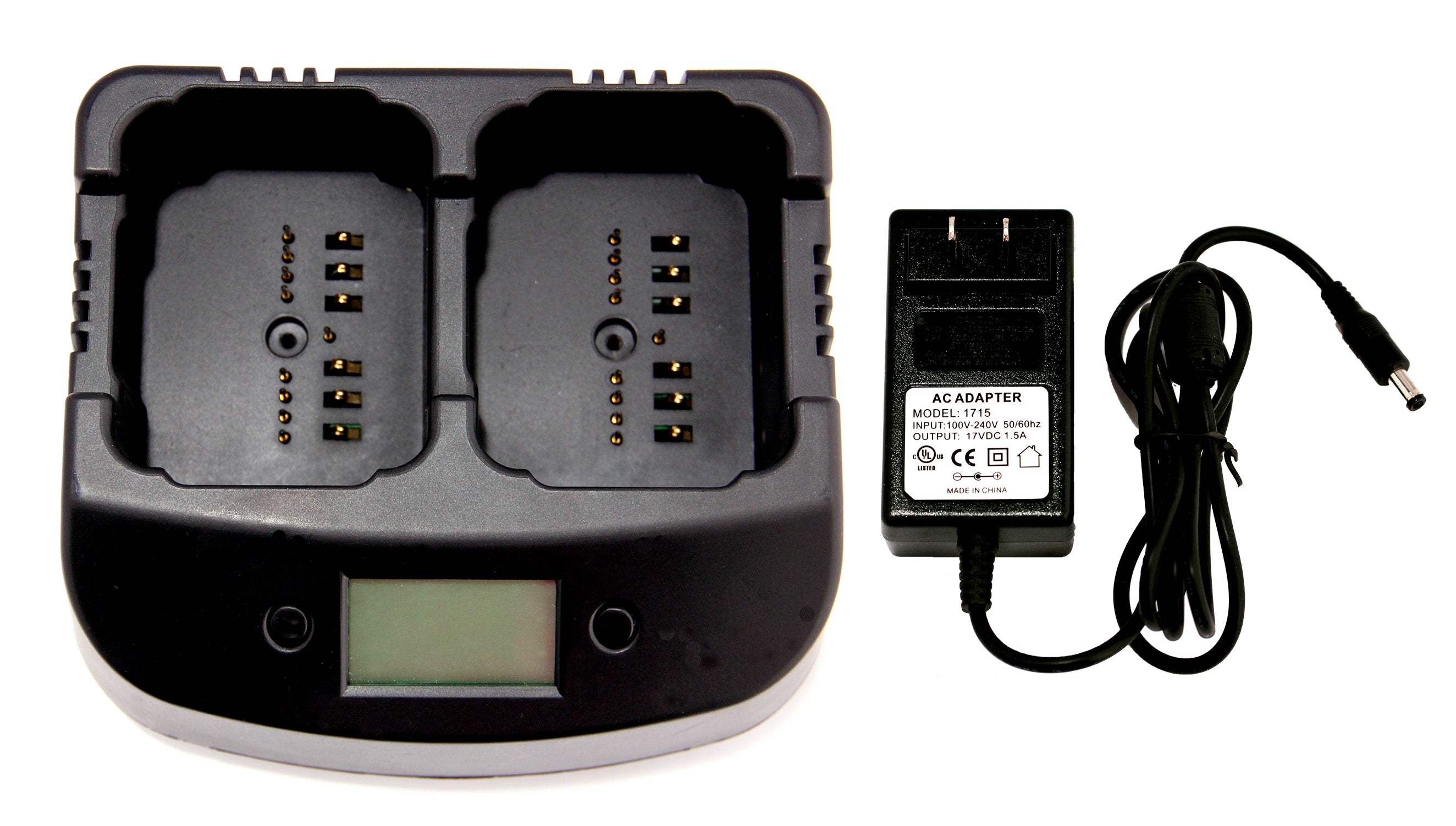 ICOM Two Way Radio Battery Dual Charger - Fast Charging for BP-252, BP-253, BP-261, BP-262 - Perfect for Emergency Communication & Outdoor Adventures