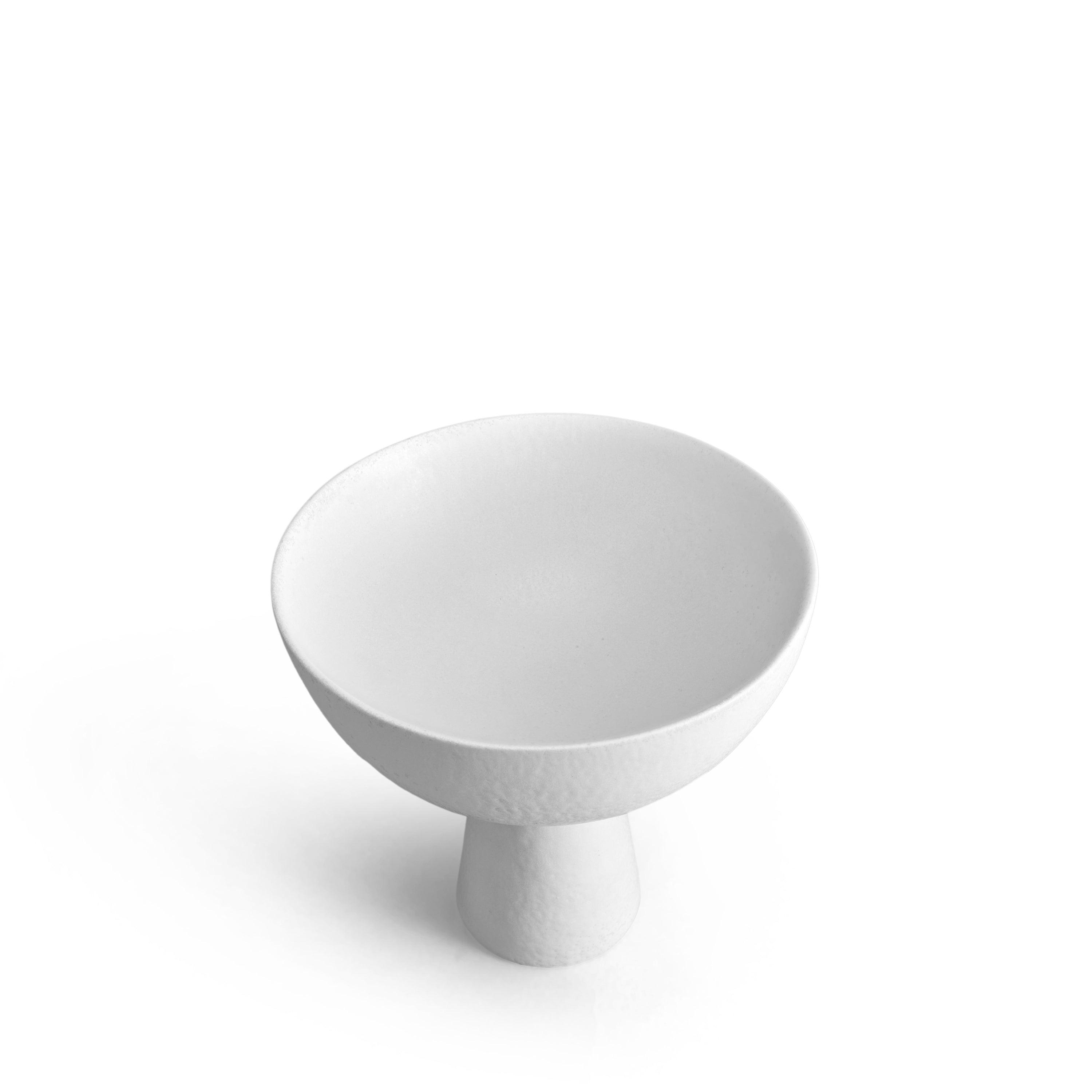 Terra Bowl on Stand - Small Stone Decorative Bowl for Home Decor, Dining Table Centerpiece, or Gift Idea | Perfect for Modern & Rustic Interiors