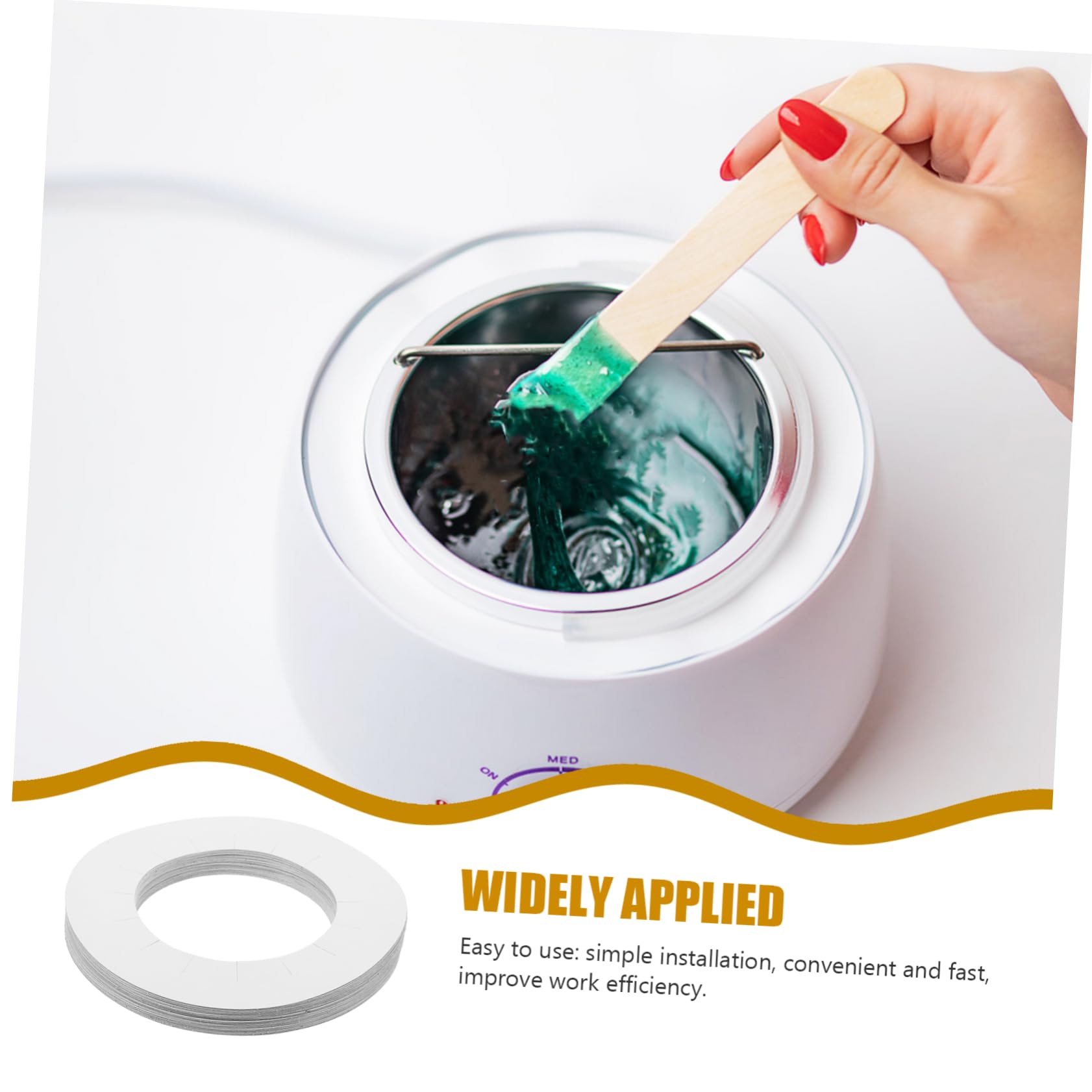 FRCOLOR Wax Warmer Kit for Hair Removal - 50pcs Waxing Strips & White Paper Pads for Professional Waxing at Home | Perfect for Eyebrows, Legs, Bikini Line & Body Hair Removal