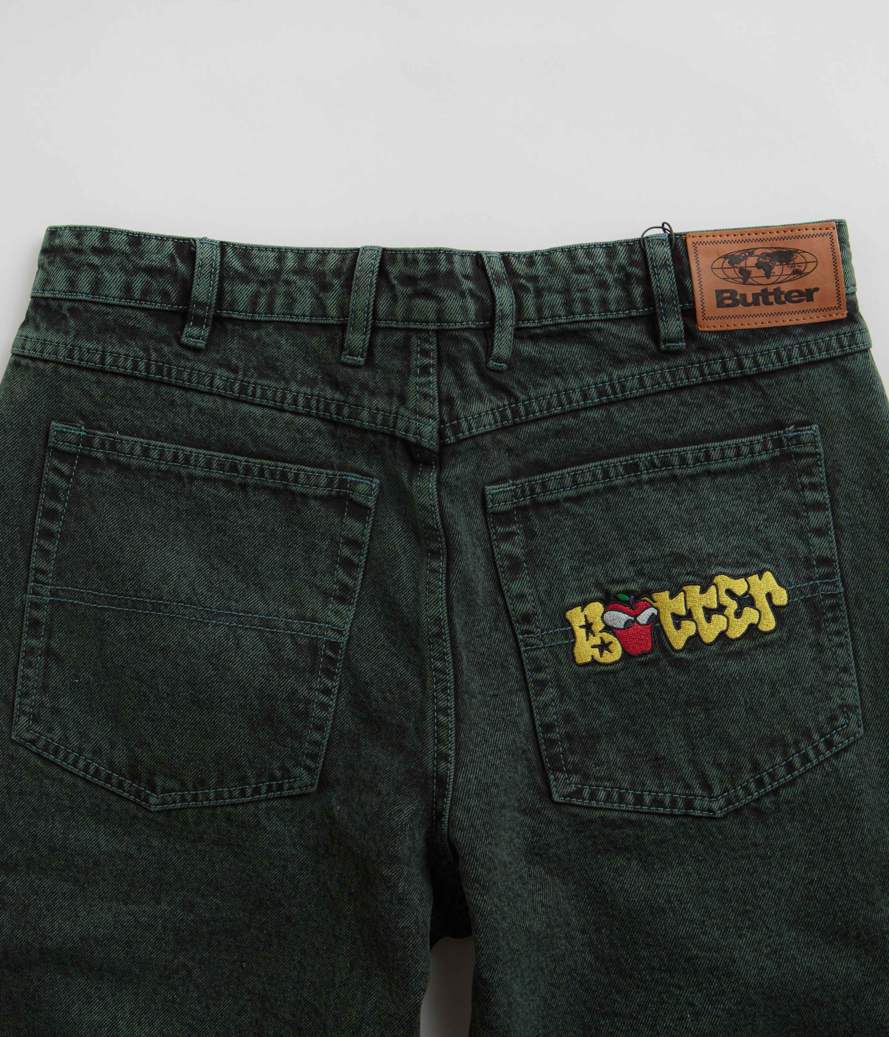 Butter Goods Big Apple Jeans - Acid Wash Denim Pants for Men | Vintage High Waisted Slim Fit Jeans | Perfect for Streetwear and Urban Fashion