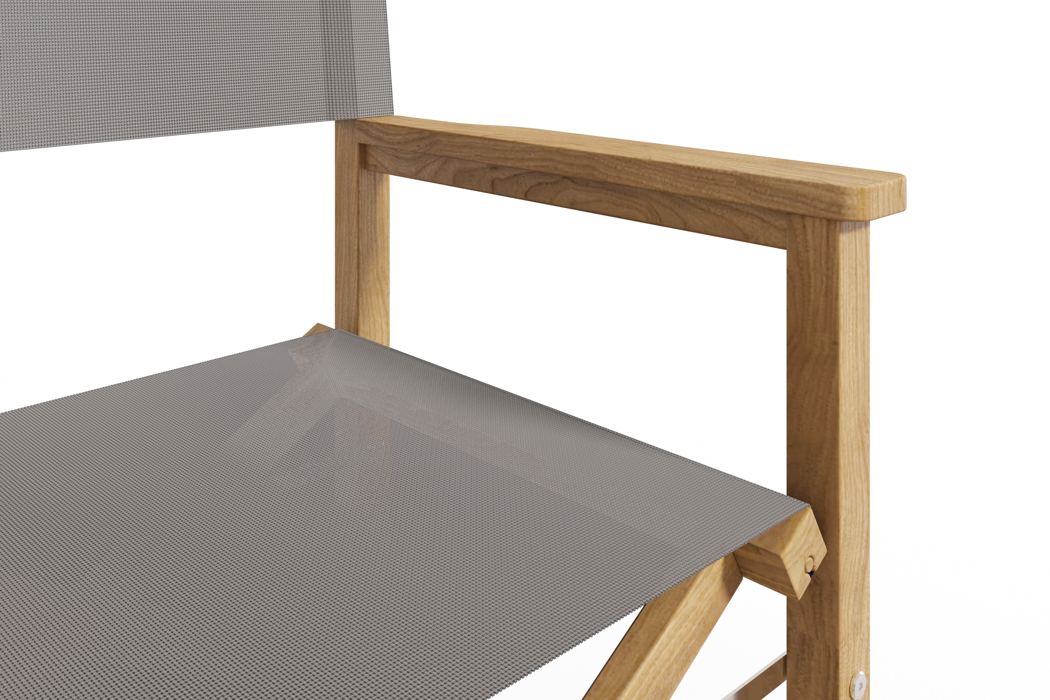 Premium Teak Outdoor Counter Height Dining Armchair in Taupe - Weather-Resistant Patio Bar Stool for Backyard, Poolside & Restaurant Use