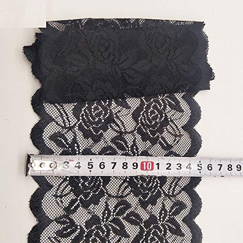2 Yard 6 Inch Pink Lace Ribbon for Sewing & Crafts - DIY Rose Trim for Clothing, Garment Decoration & Sewing Accessories | Perfect for Wedding Dresses, Hair Bows, Scrapbooking & Home Decor