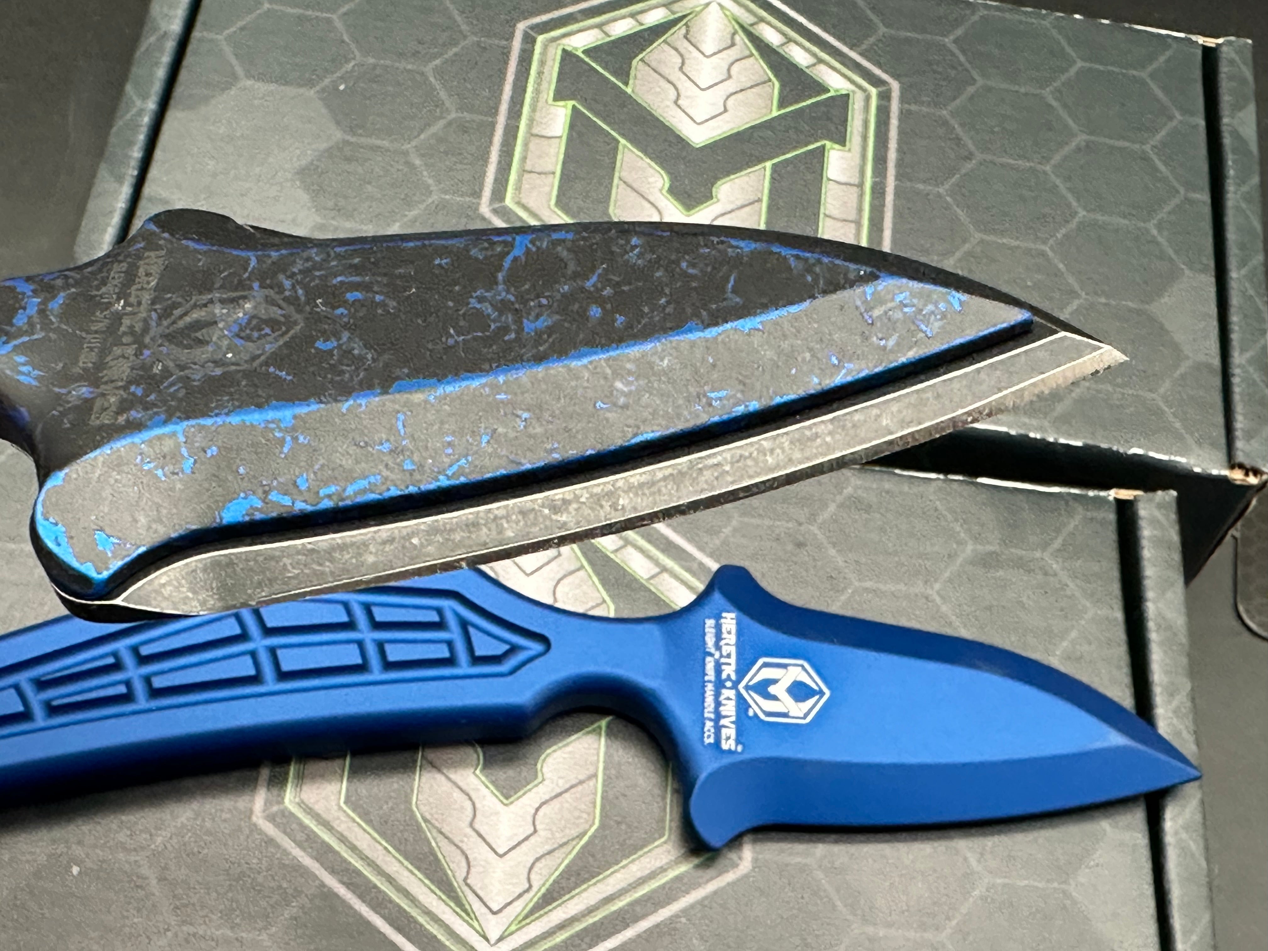 Heretic Sleight Push Dagger Set with Sheath - Tactical Self Defense Knife for Outdoor Survival, EDC & Camping