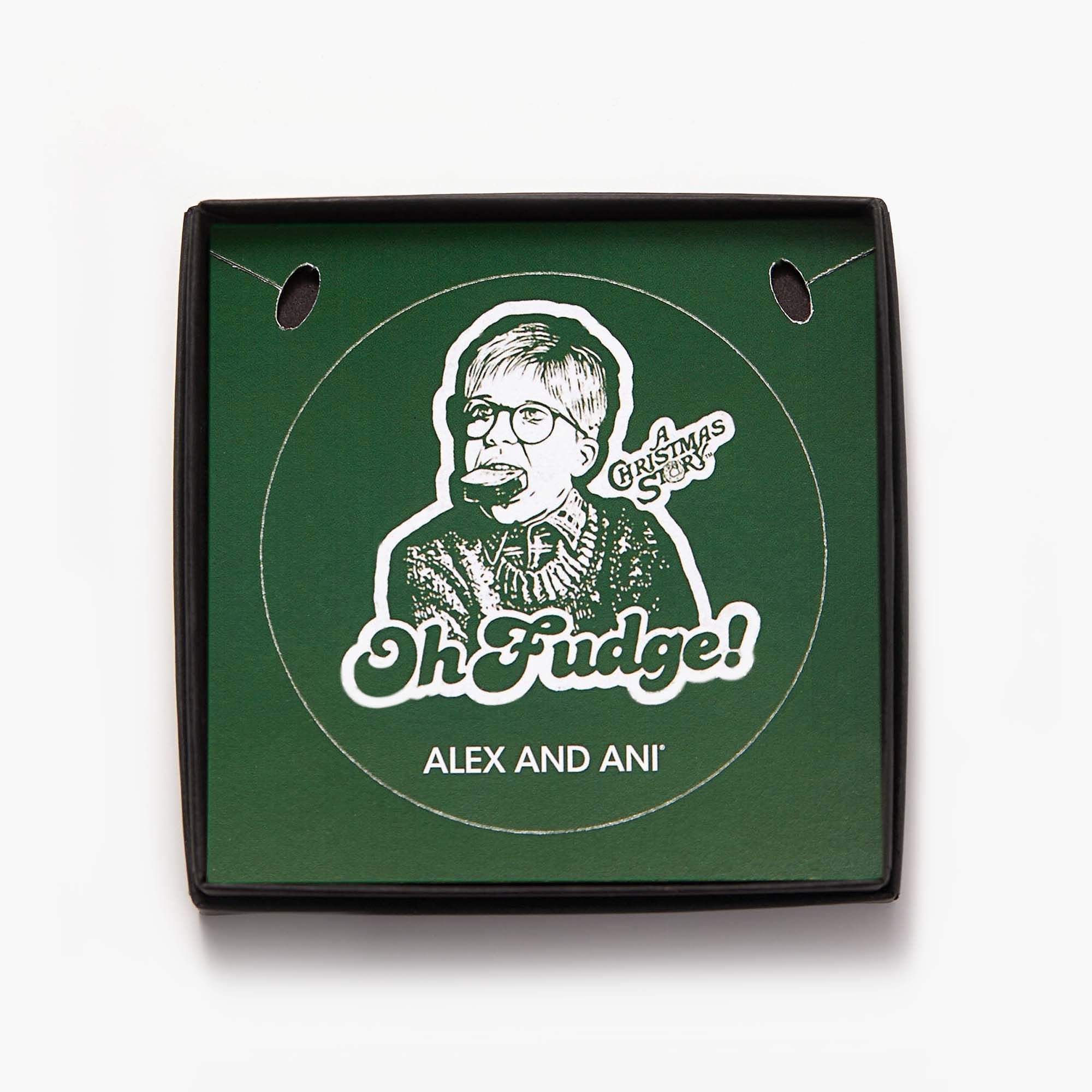 Christmas Story™ 'Oh Fudge' Duo Charm Bangle - Festive Holiday Jewelry for Women, Christmas Gifts & Party Accessories - Perfect for Christmas Parties, Gift Exchanges & Holiday Fashion
