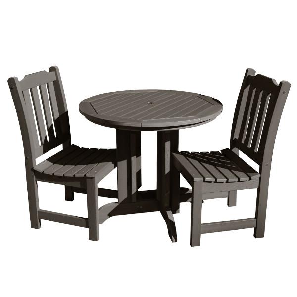 Lehigh Collection 3-Piece Round Outdoor Patio Dining Set - Perfect for Backyard, Garden & Poolside Entertaining