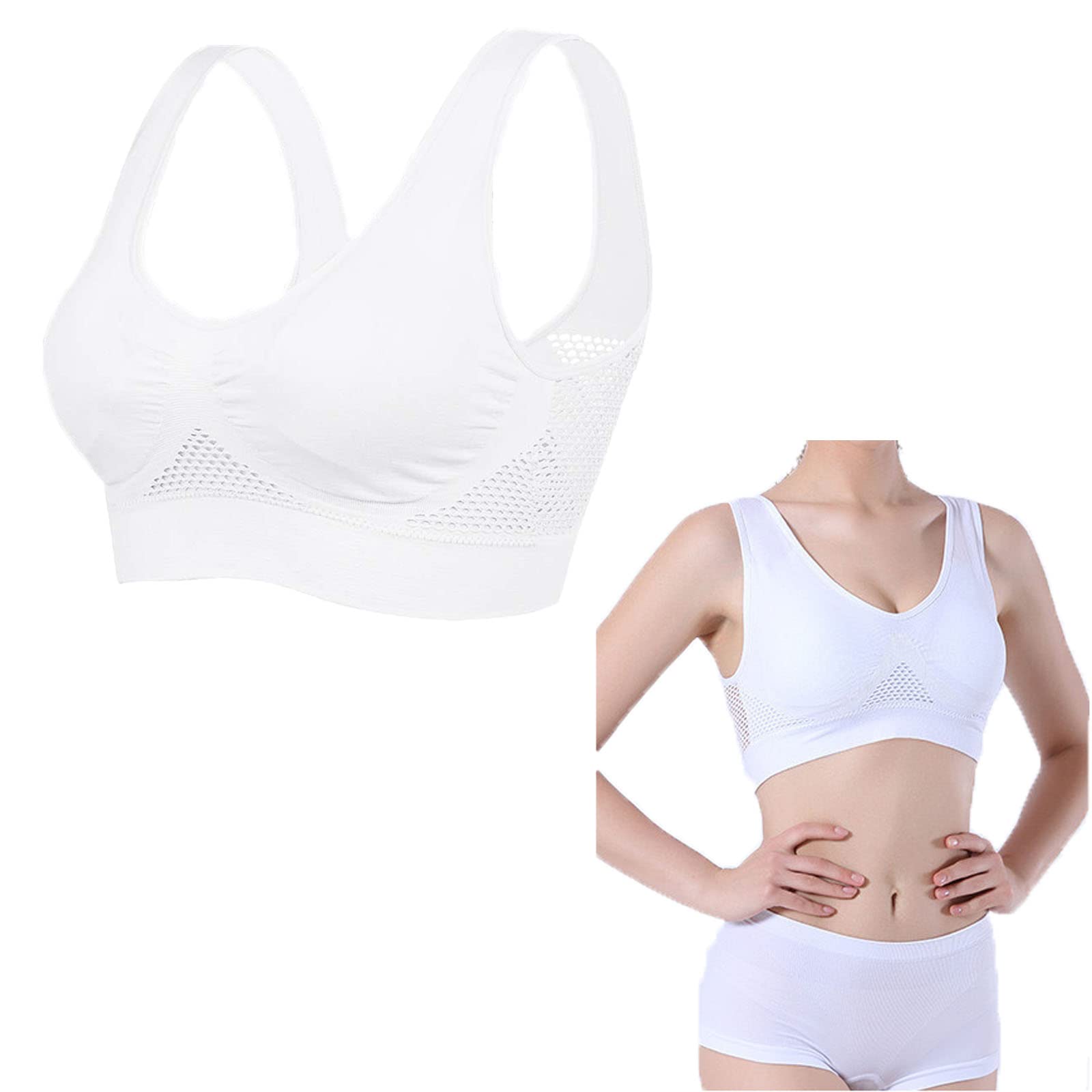 LELEBEAR Ladicool Air Bra - Wireless Breathable Comfort Bra for Women, Invisible & Cooling Summer Sports Bra - Perfect for Yoga, Running, and Hot Weather Activities