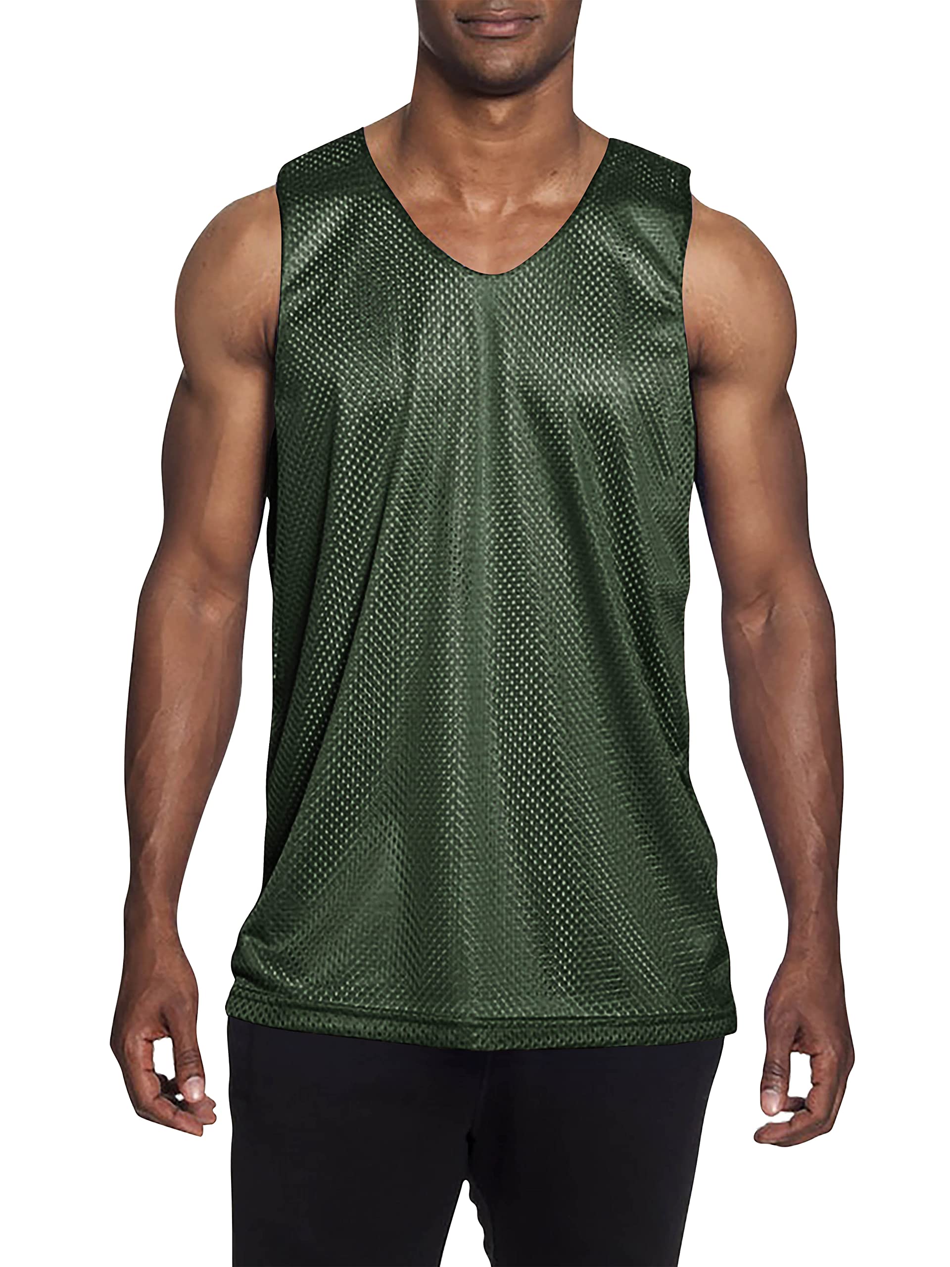 Men's Reversible Basketball Jersey - Premium Moisture-Wicking Mesh Tank Top for Sports & Streetwear - Gym, Pickup Games, Team Uniforms, Casual Wear