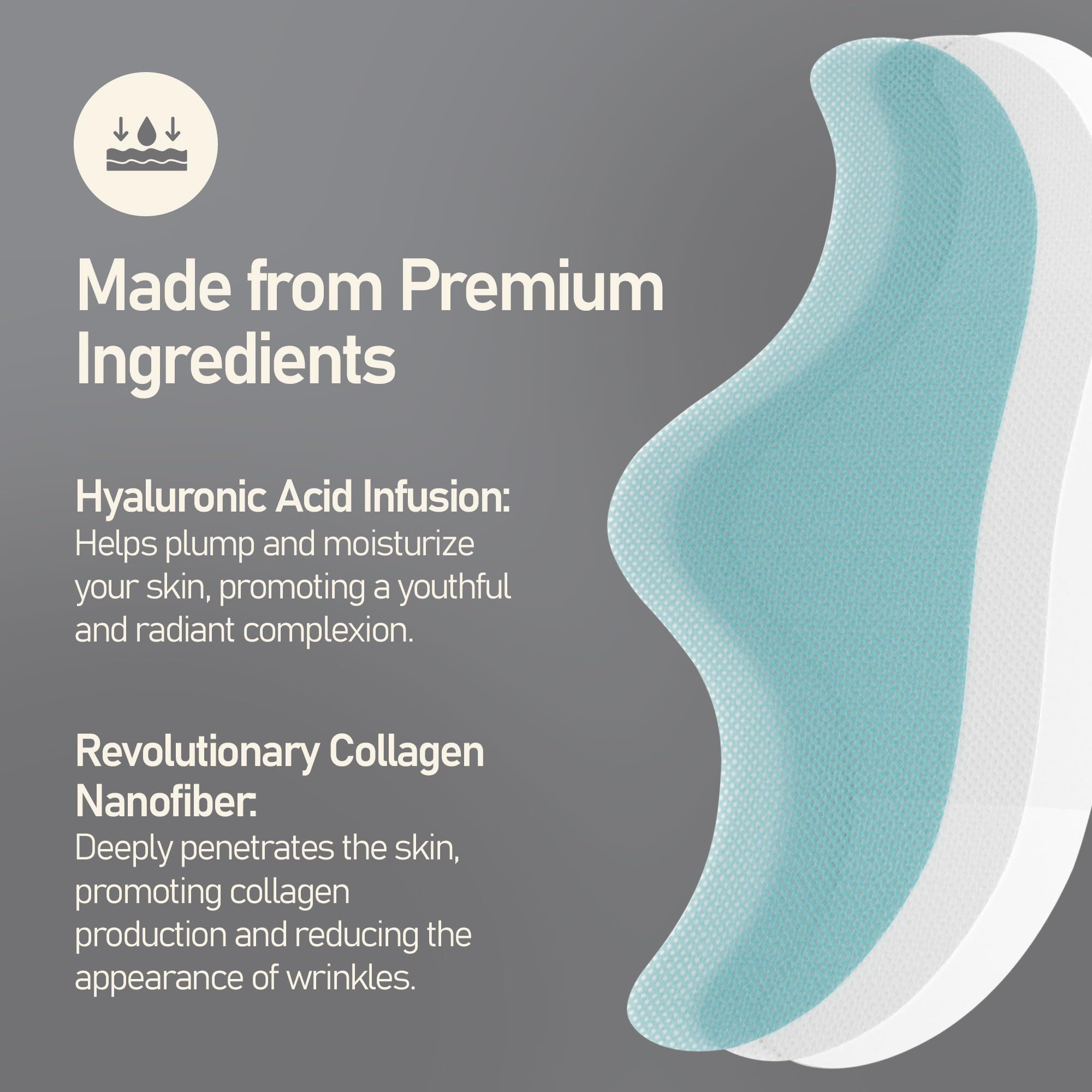 **12pcs Anti-Wrinkle Forehead Patches with Marine Collagen & Hyaluronic Acid - Korean Skin Technology for Forehead Wrinkles - Perfect for Nighttime Skincare & Anti-Aging Routine**