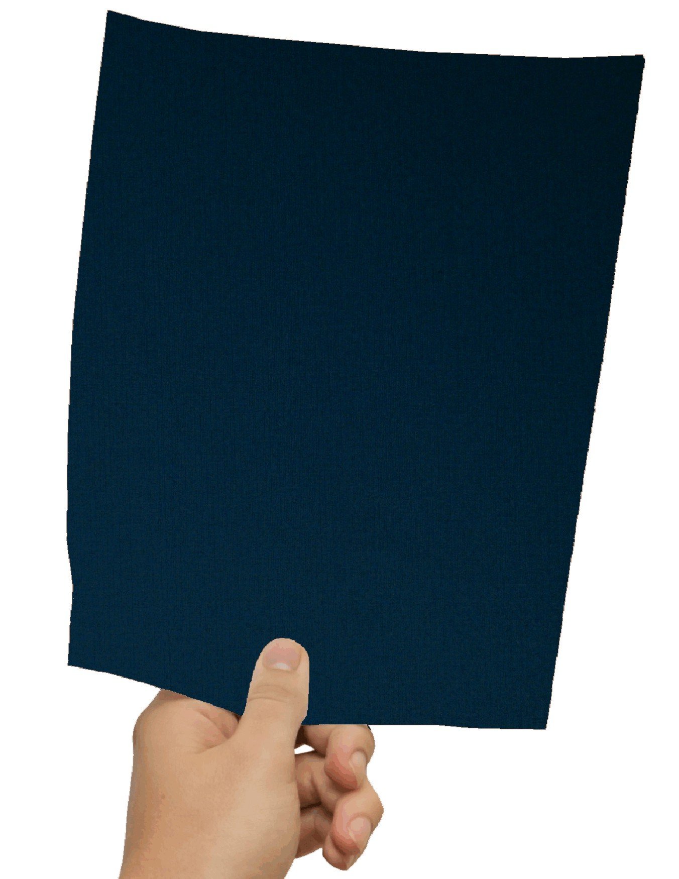 Premium 50-Pack Dark Navy Blue Linen Textured Cardstock - 7