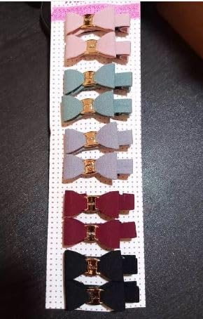 Belicia 6-Pack Metal Hair Barrettes Clips for Women, Girls, Kids & Babies - Soft French Barrette Hair Slides with Bow Knot Design (Multicolor) | Perfect for School, Parties, Weddings & Everyday Hairstyles