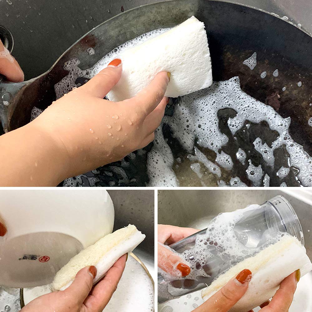 6-Pack Natural Loofah Kitchen Sponges - Eco-Friendly Reusable Dish Scrubbers for Non-Stick Cookware | Biodegradable Luffa Sponges for Washing Dishes, Kitchen & Bathroom Cleaning | Perfect for Daily Use, Dishwashing & Surface Scrubbing | Ideal for Eco-Conscious Homes & Sustainable Living
