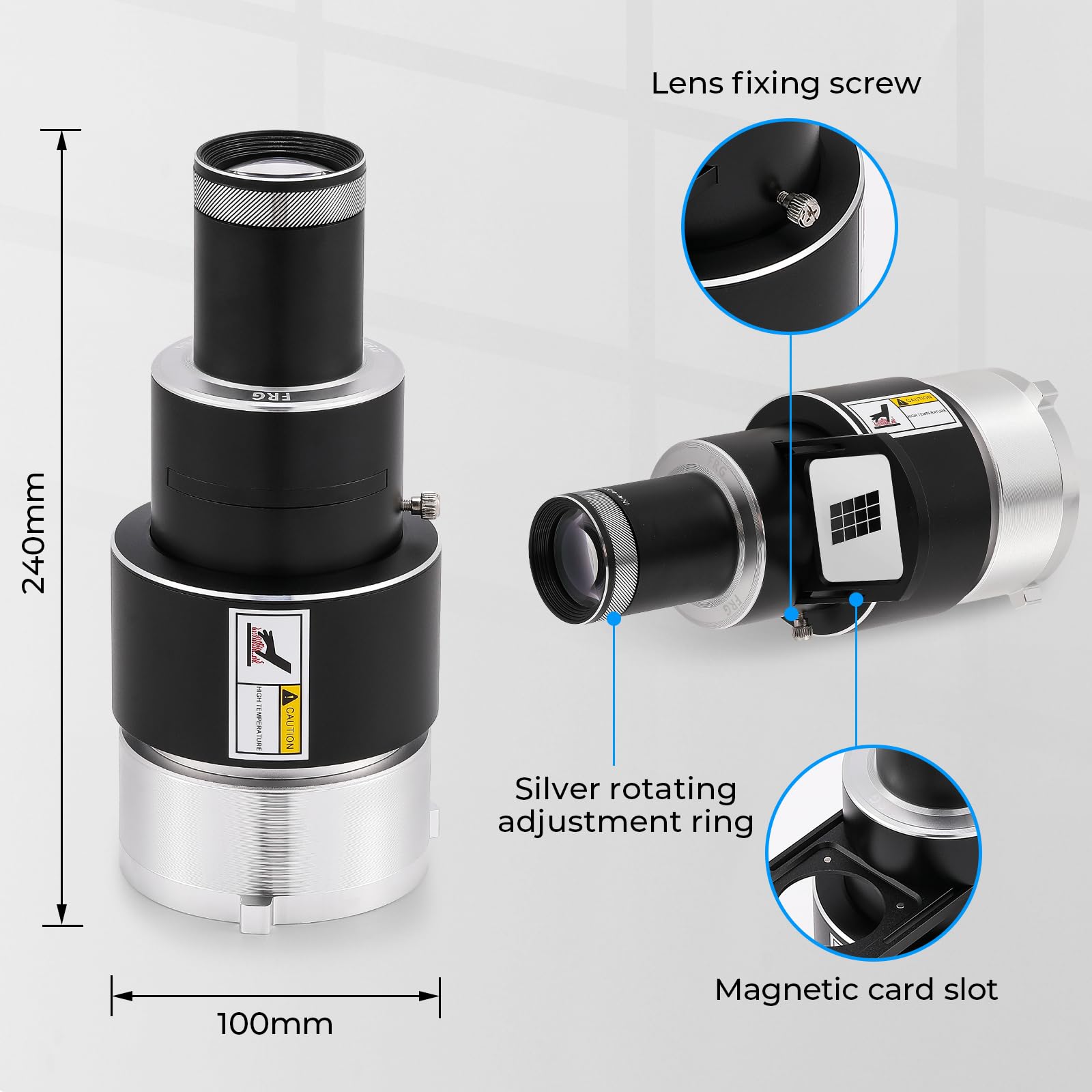 Bowens Mount Optical Snoot Conical Spotlight Attachment Kit with 19° Projection Lens - Professional Studio Lighting for Photography, Videography & Artist Modeling | Perfect for Portrait, Product & Fashion Shoots