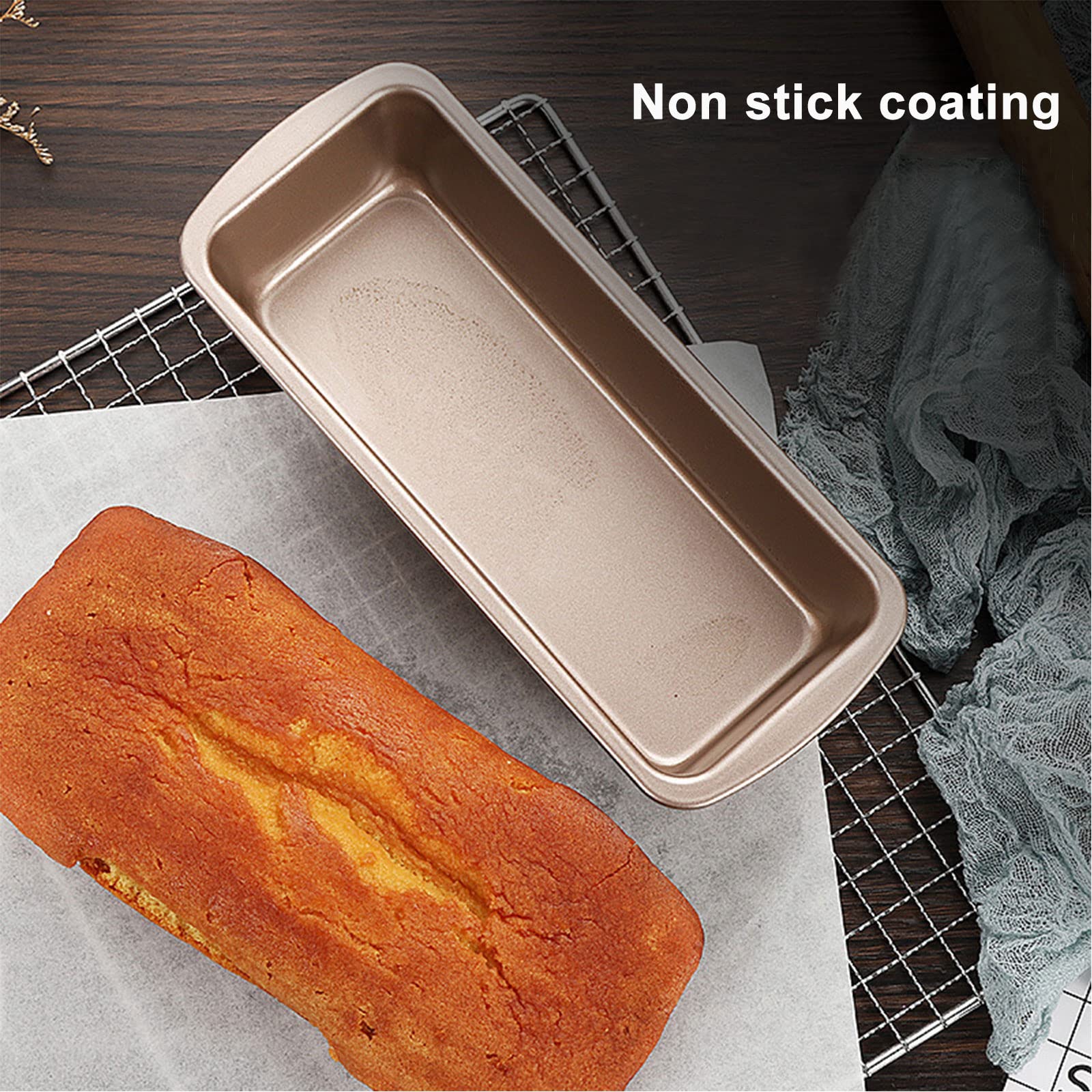 Nonstick Carbon Steel Bread Loaf Pan Set - 3-Piece Rectangular Baking Pans for Homemade Bread, Cakes & Toast | Oven-Safe Bakeware for Perfect Loaves, Mini Cakes & Cupcakes | Ideal for Home Bakers & Professional Kitchens