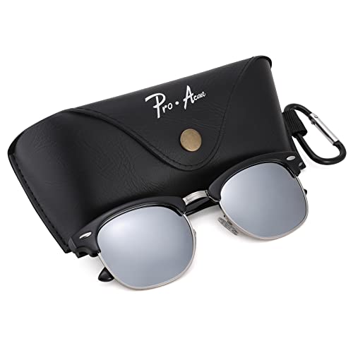 D9 Silver Mirror With Leather Case