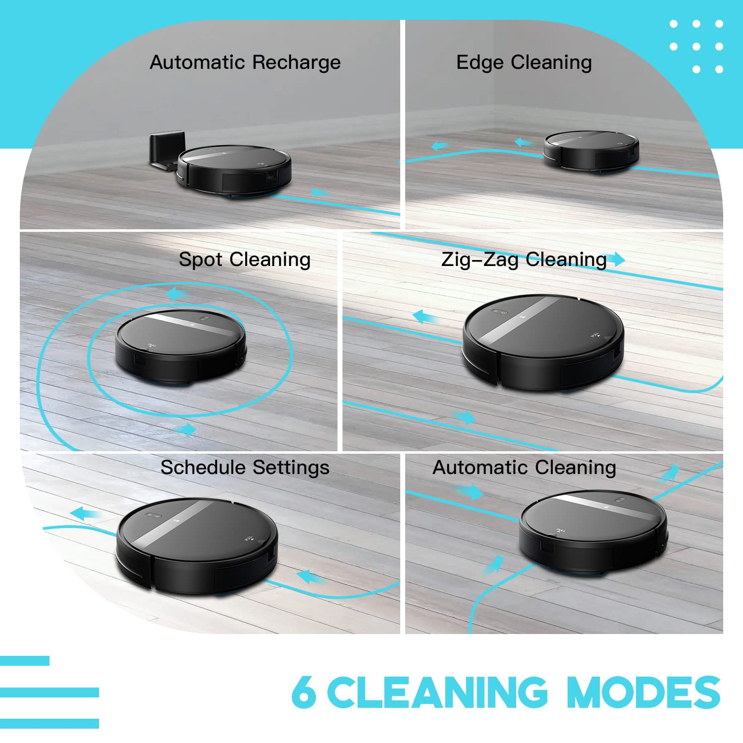 Smart Robot Vacuum and Mop Combo with WiFi/Alexa/App Control - Ultra-Slim Quiet Robotic Vacuum Cleaner for Pet Hair, Carpets & Hard Floors - Tangle-Free, Auto Recharge - Perfect for Home Cleaning with Pets and Multi-Surface Flooring