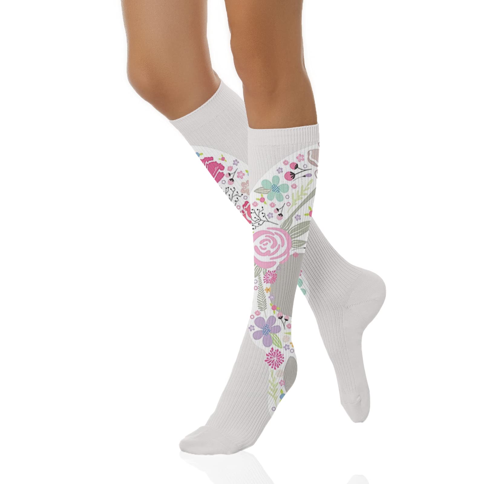 Performance Compression Socks for Running & Sports - Breathable Athletic Crew Socks with Cushioning Support for Men & Women - Ideal for Marathon, Gym Workouts & Travel