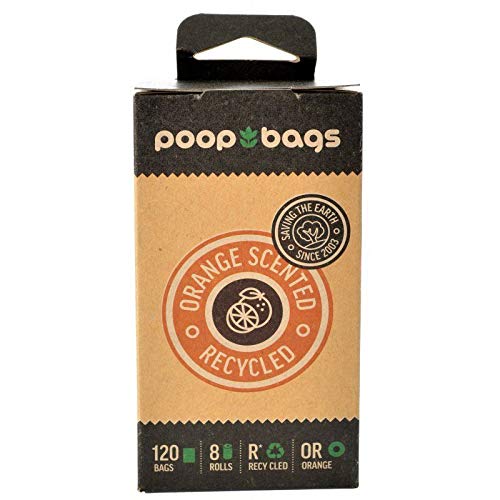 Eco-Friendly Orange Scented Poop Bags - 120 Count (60 Pack) | Biodegradable Dog Waste Bags for Clean & Fresh Pet Waste Disposal | Perfect for Walks, Parks & Backyard Cleanup