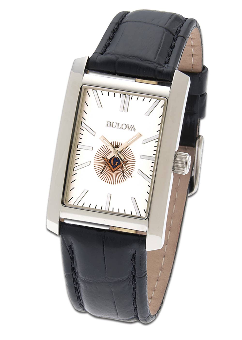 Bulova Men's Stainless Steel Masonic Blue Lodge Watch - Premium Dress Timepiece for Formal Events, Lodge Meetings & Special Occasions
