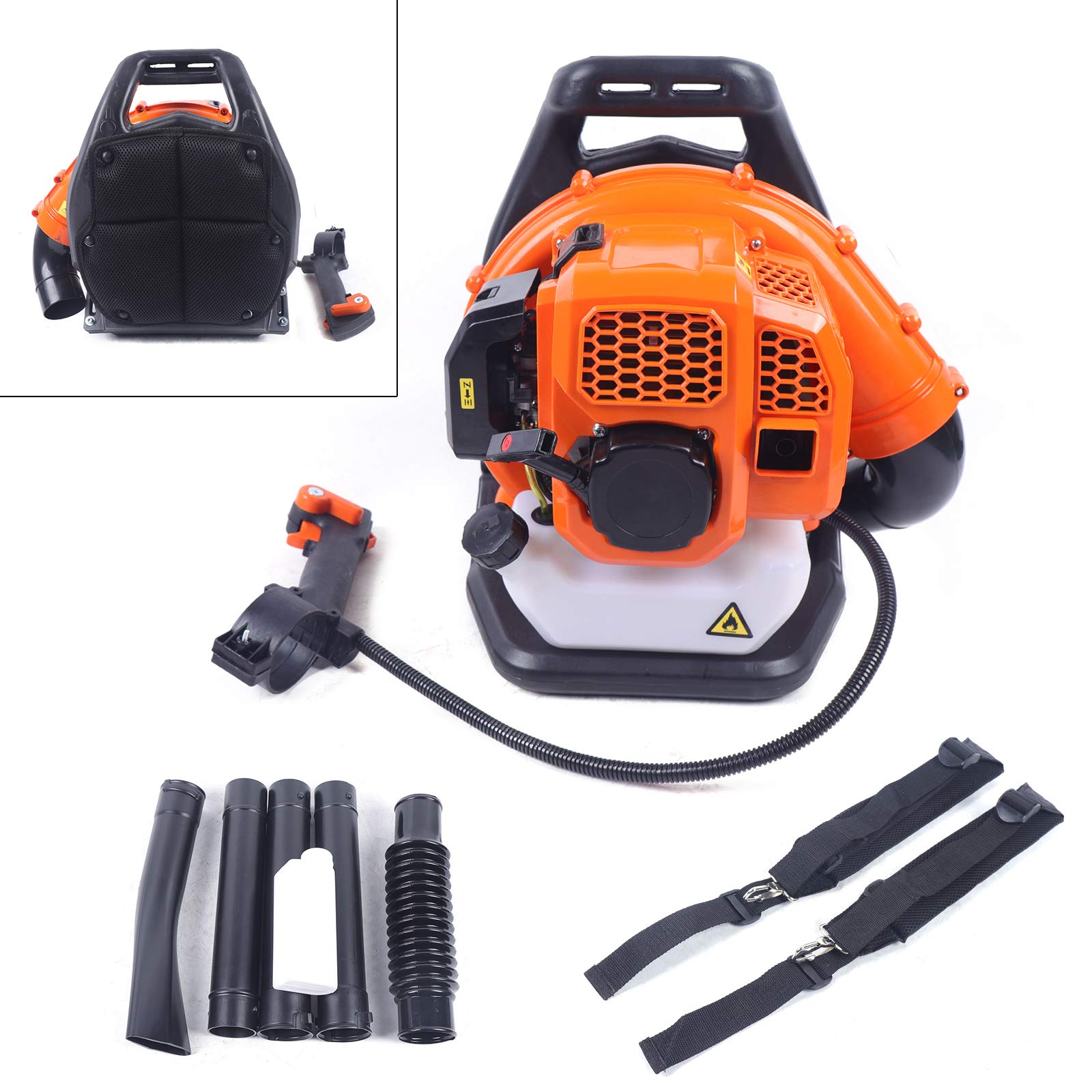 42.7CC 2-Stroke Gas Powered Backpack Leaf Blower - Commercial Grade Yard Blower for Landscaping, Lawn Care & Fall Leaf Cleanup