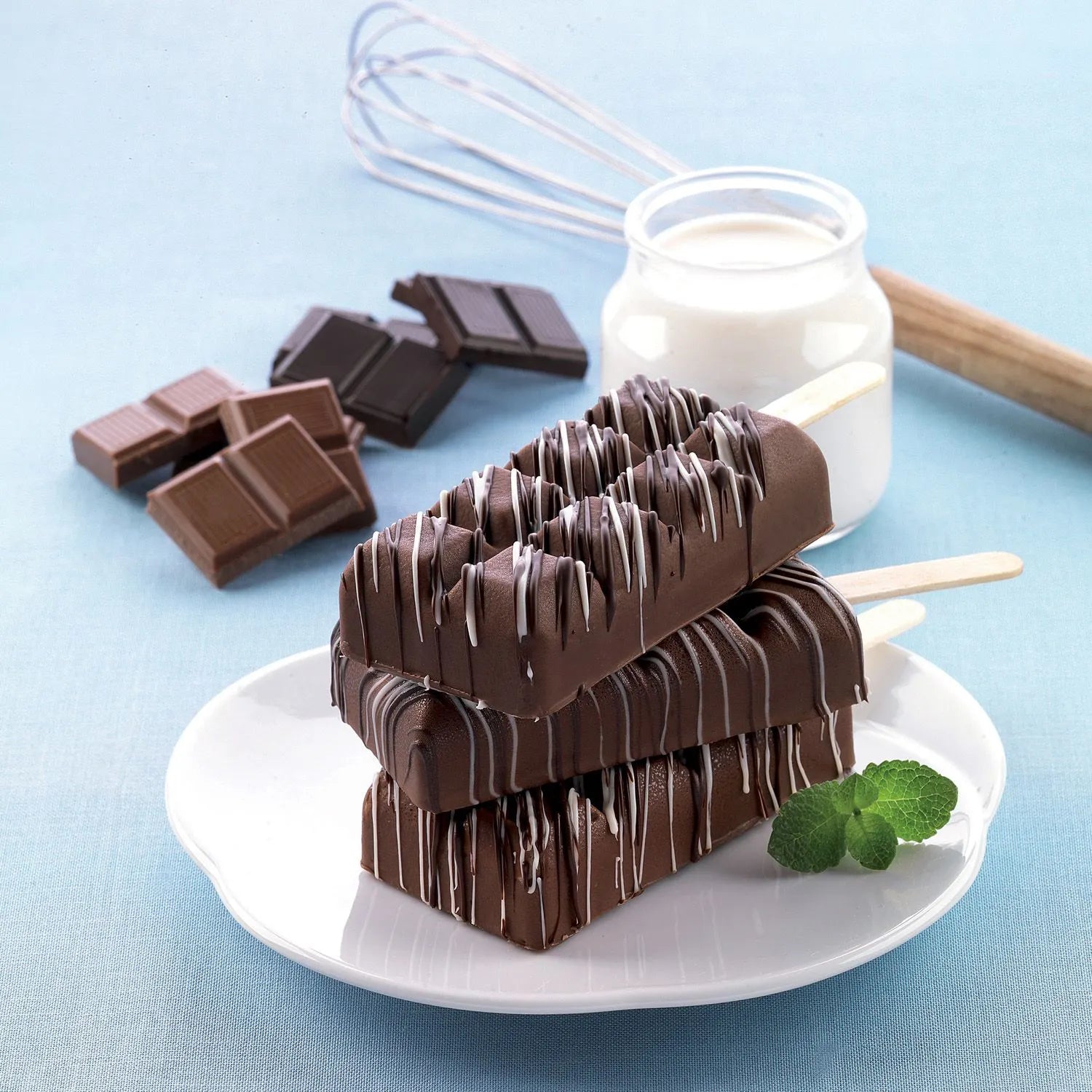 Premium Choco Stick Ice Cream Pop Mold - 12 Reusable Silicone Forms for Homemade Frozen Treats, DIY Desserts, and Party Snacks - Perfect for Summer, Birthdays, and Family Fun