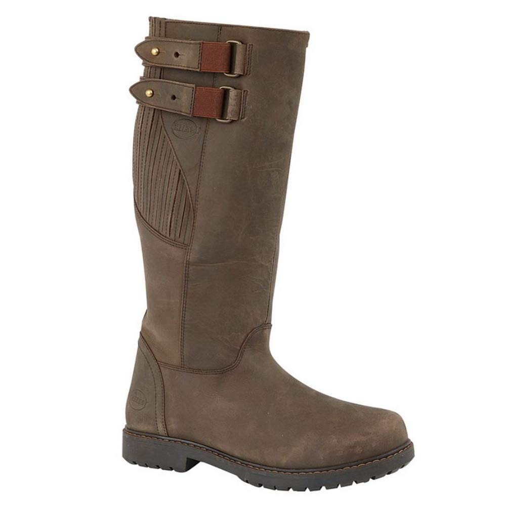 Men's Waterproof Breathable Country Style Boots - Waxy Brown Leather Hiking Shoes Size UK 11 (US 13) - Perfect for Outdoor Adventures, Camping & Winter Walking
