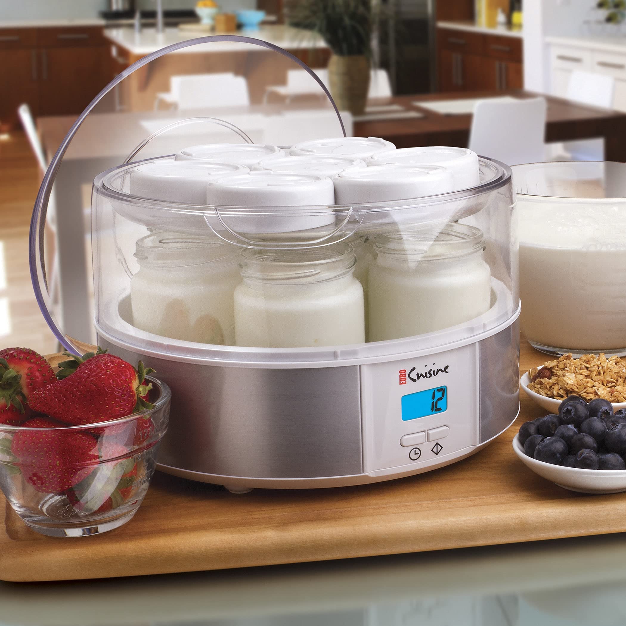 Automatic Digital Yogurt Maker with Clear Glass Container - Perfect for Homemade Yogurt, Healthy Breakfast & Keto Diet