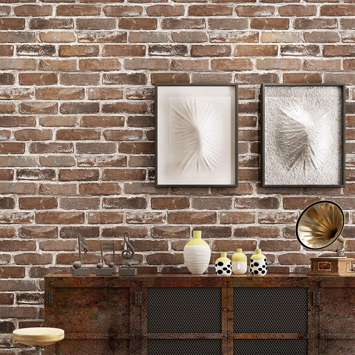 Vintage Peel and Stick Brick Wallpaper - 236