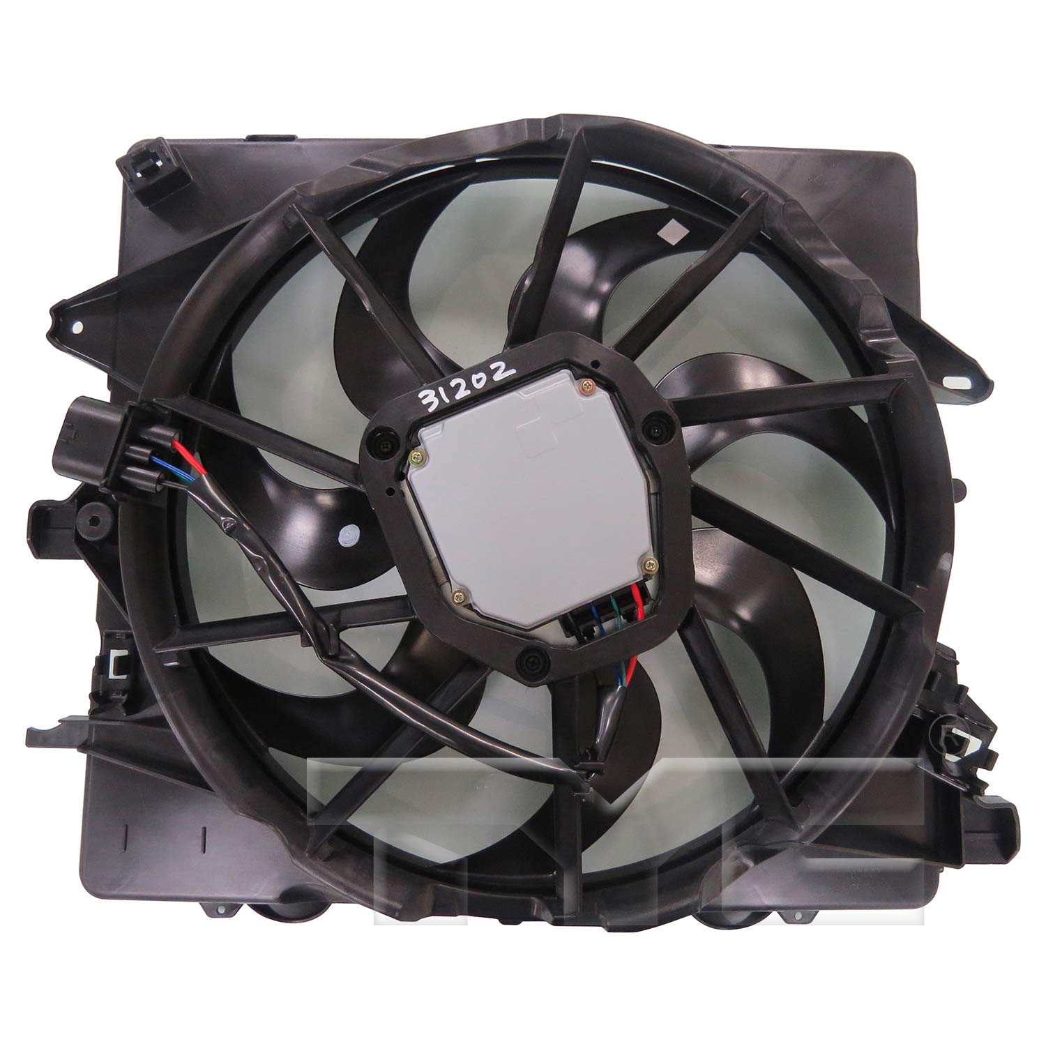 Premium Dual Radiator & Condenser Fan Assembly for Cadillac CTS/SRX/STS 2009-2015 Models - Perfect for Cooling System Repair & Summer Driving